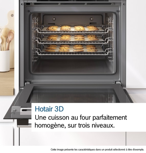 Four encastrable pyrolyse BOSCH Chaleur tournante 71L Noir - HBA571BB4