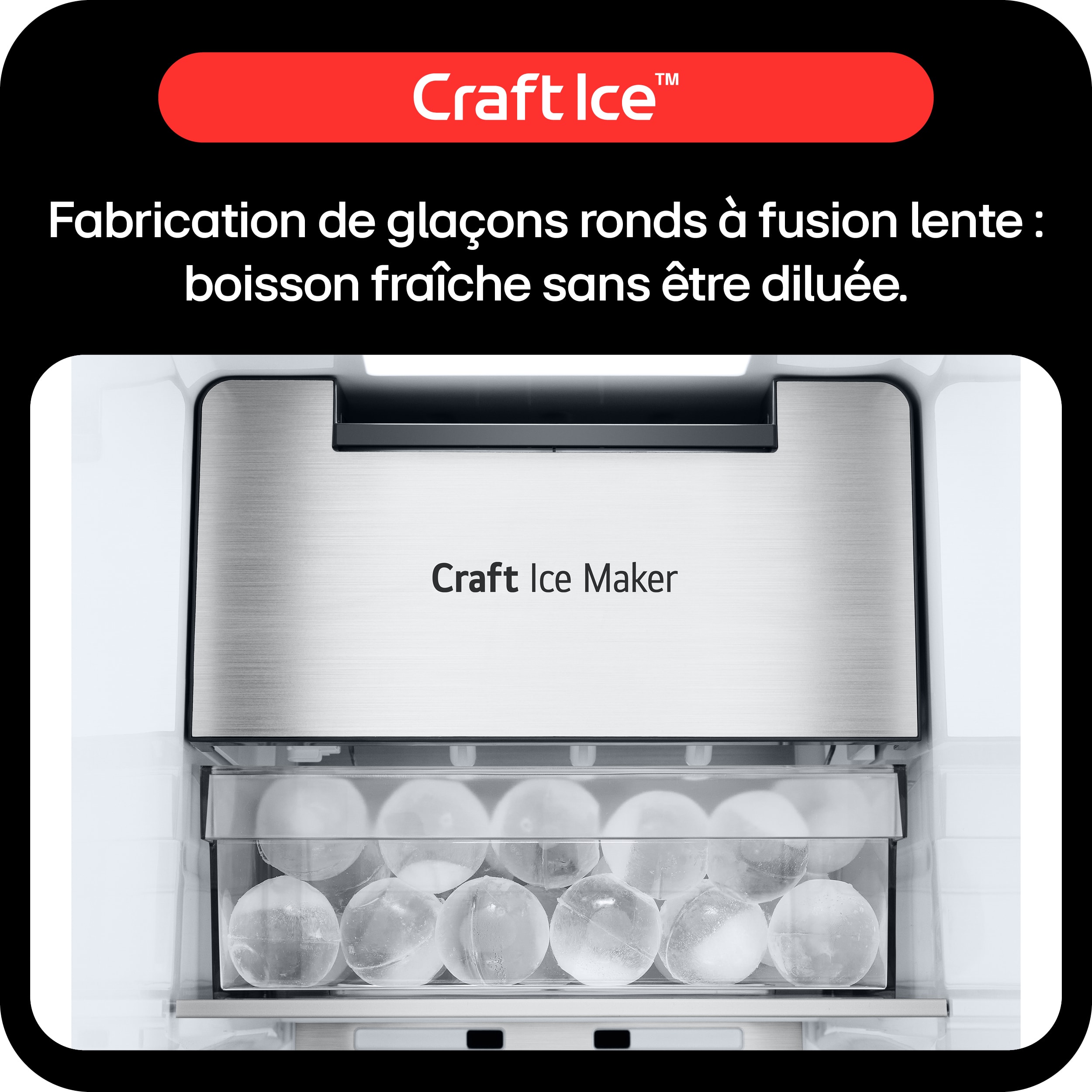 Réfrigérateur américain LG , InstaView, Froid ventilé, 638L, Noir - GMG960EVEE Réfrigérateur américain LG , InstaView, Froid ventilé, 638L, Noir - GMG960EVEE