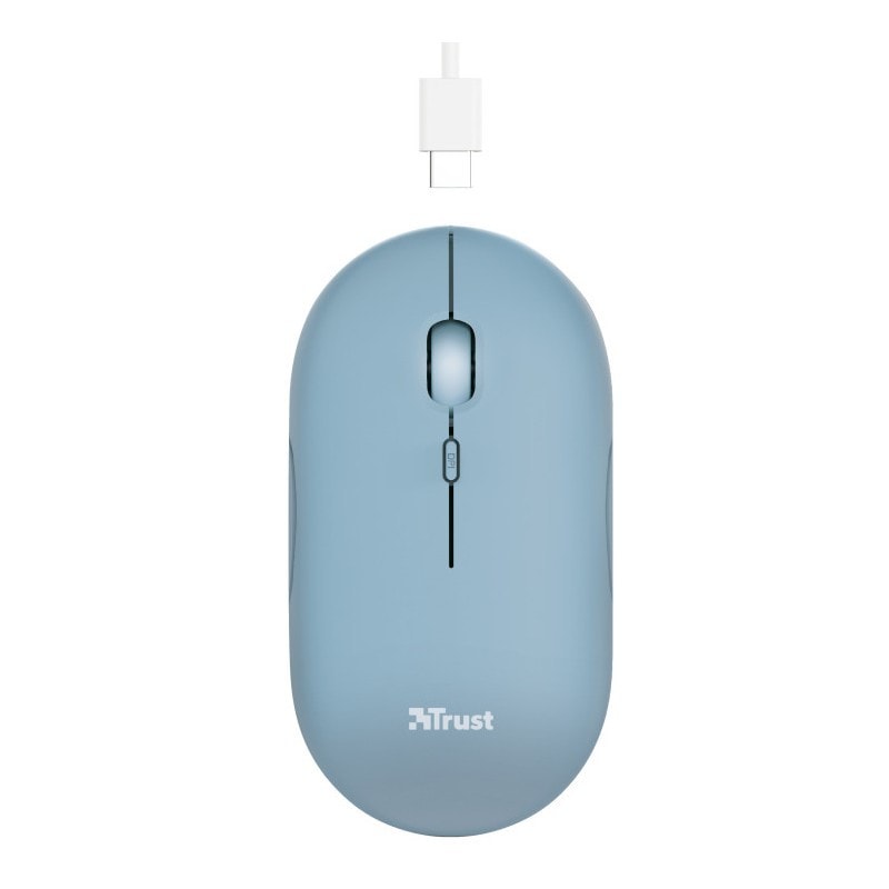 Souris gamer TRUST Sans fil Bluetooth Bleu - PUCKBLEU-24126