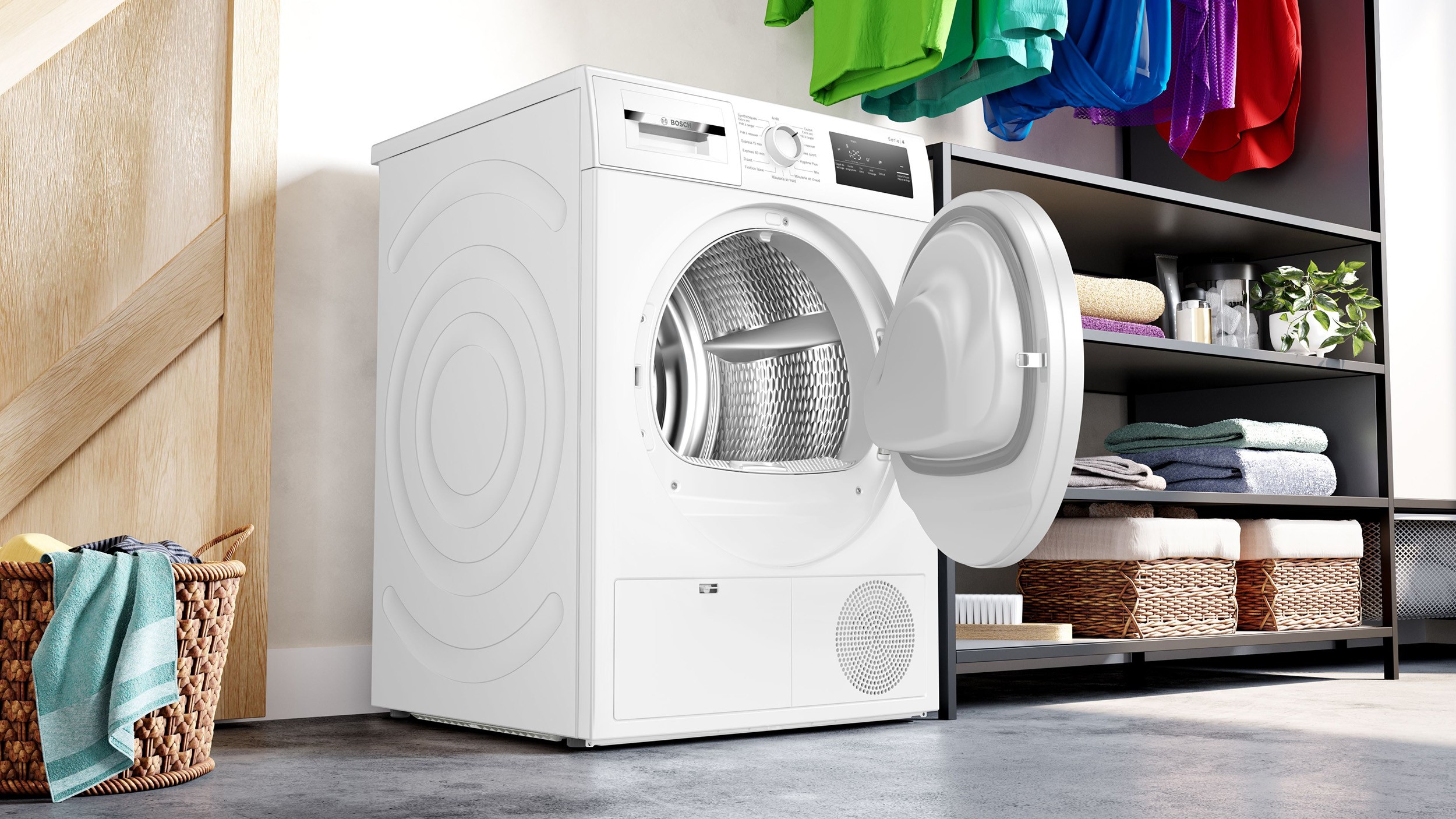 BOSCH Sèche linge Condensation Série 4 AutoDry 7kg Blanc - WTN83218FR