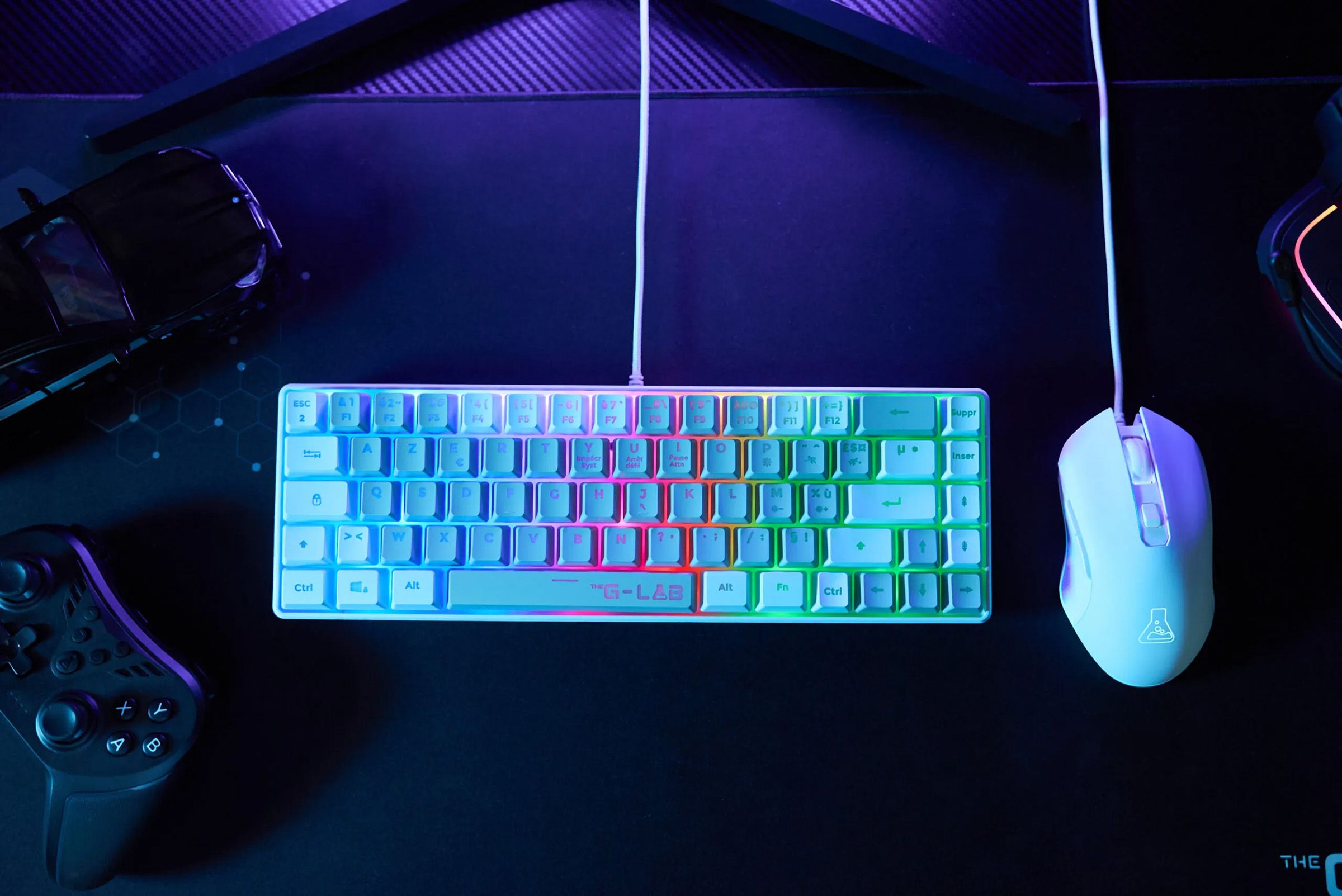 Clavier gamer THE G-LAB Membrane Filaire Rétroéclairage - COMBO-HYDRO-GW