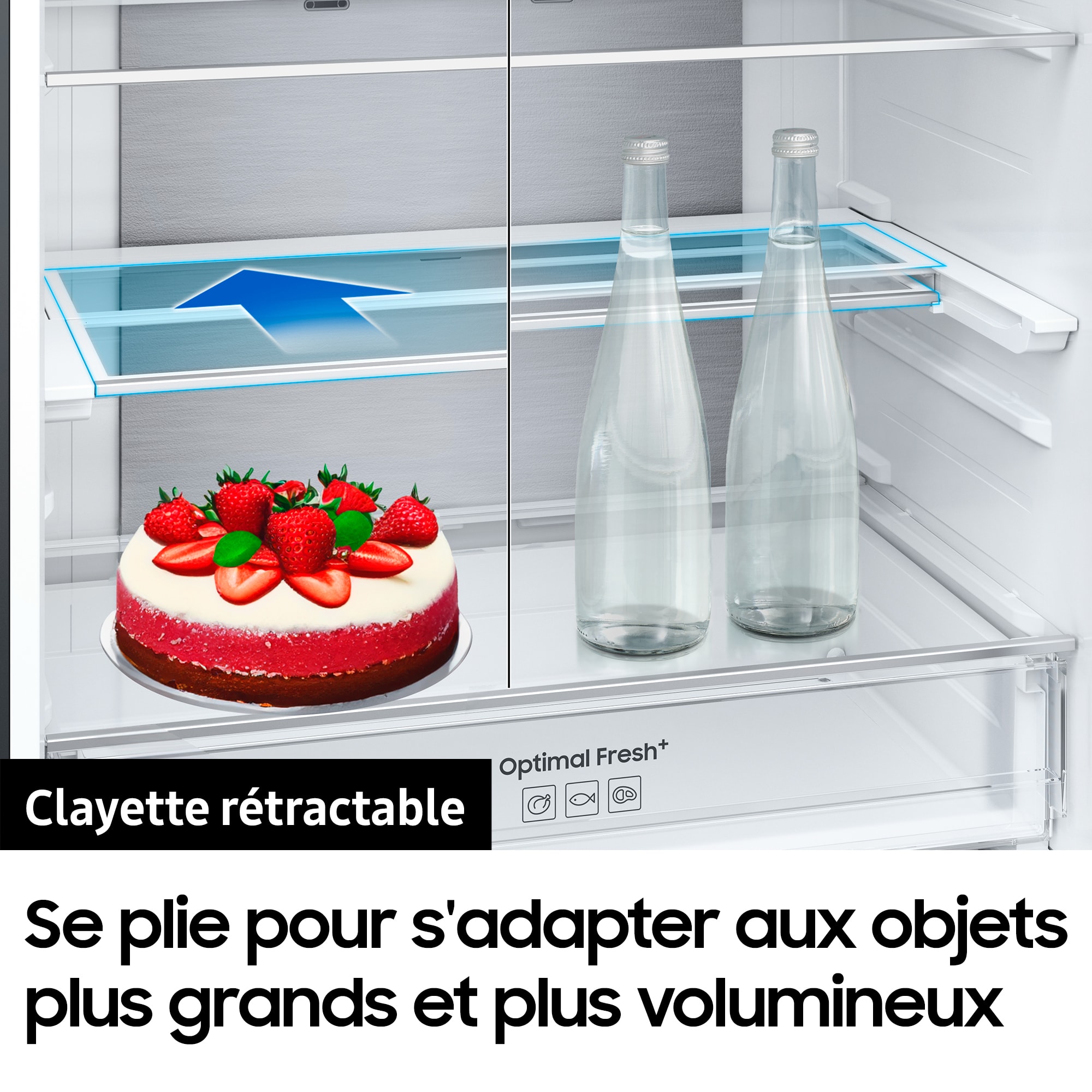 Réfrigérateur congélateur bas SAMSUNG 508L No Frost Noir - RB50DG601EB1