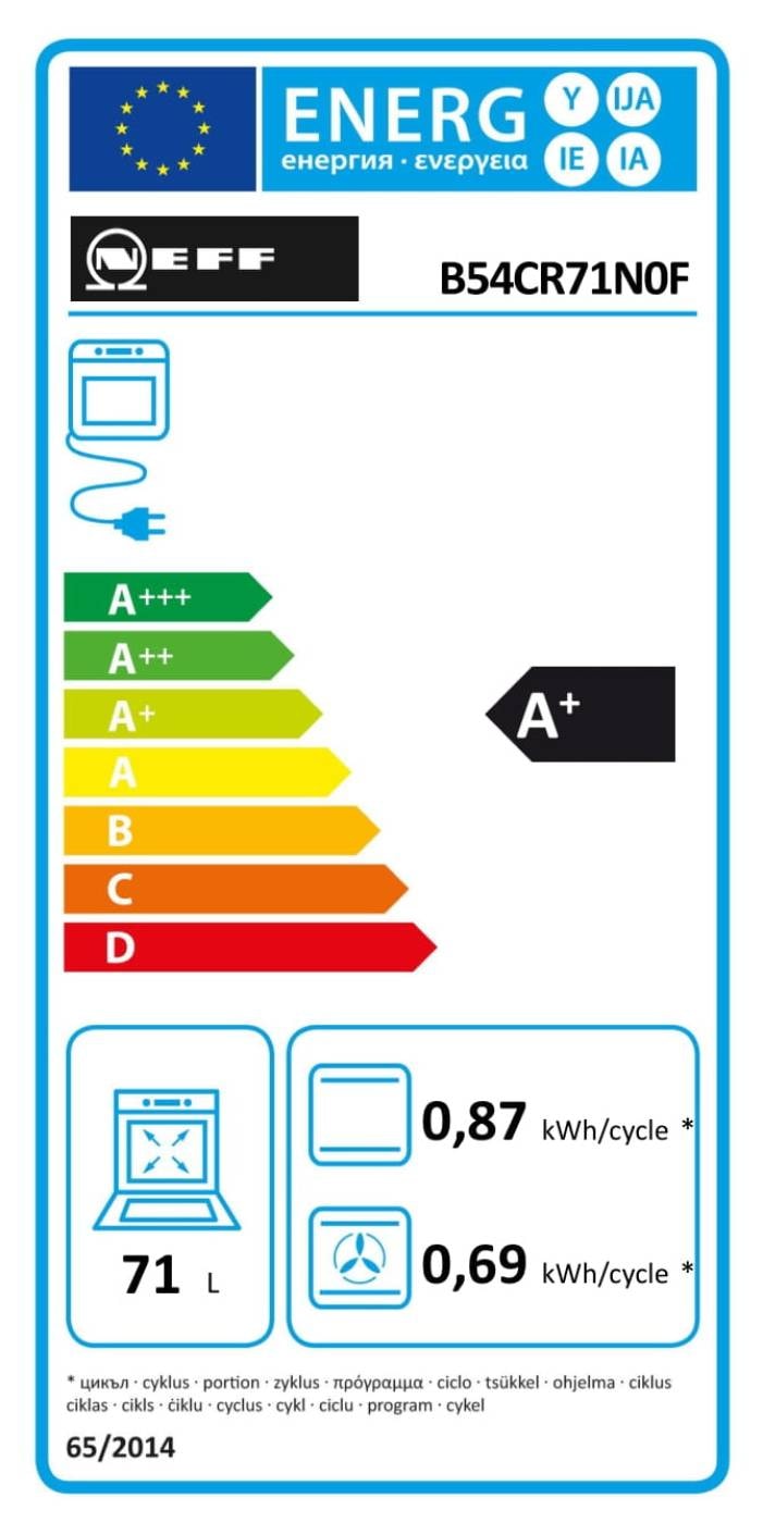 Four encastrable pyrolyse NEFF N70 71L Inox - B54CR71N0F Four encastrable pyrolyse NEFF N70 71L Inox - B54CR71N0F