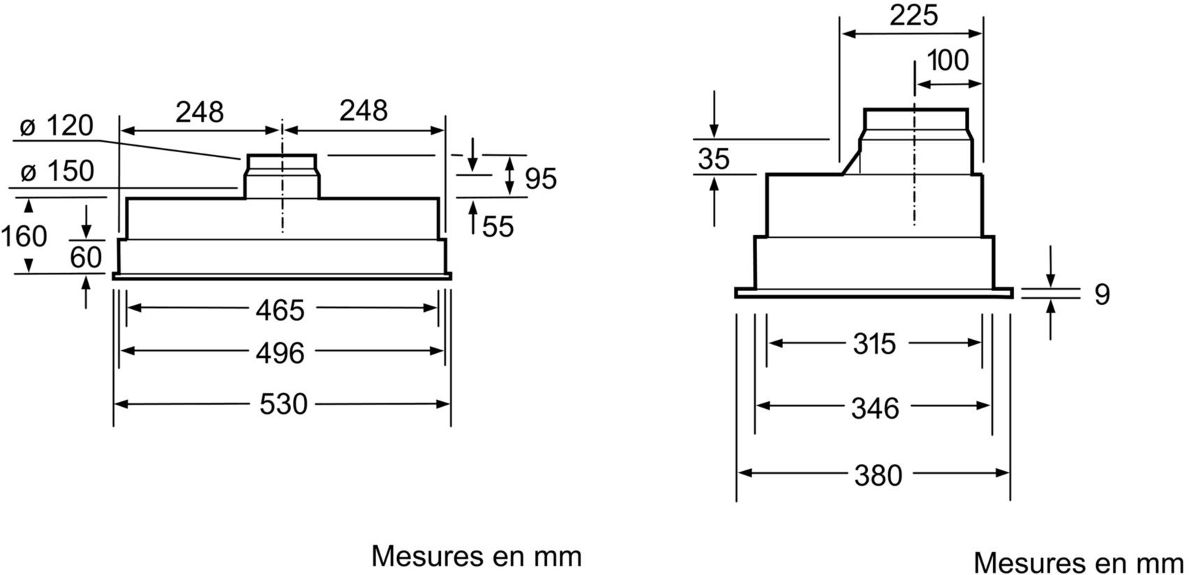 SIEMENS Groupe filtrant iQ300 53cm 56dB Inox - LB55565