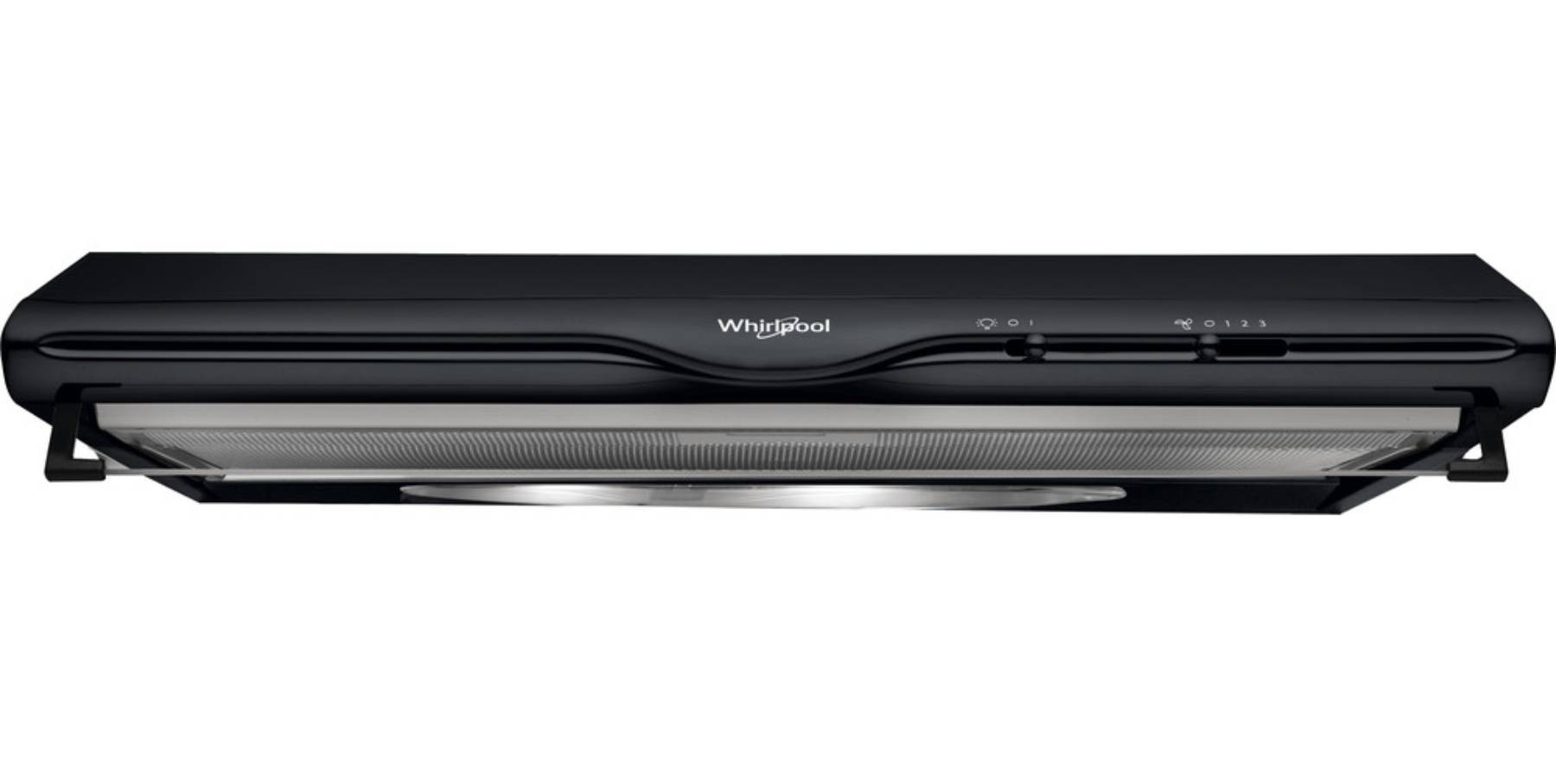 Hotte casquette WHIRLPOOL , 3 vitesses, 71db, 60cm, Noir WCN65FLK