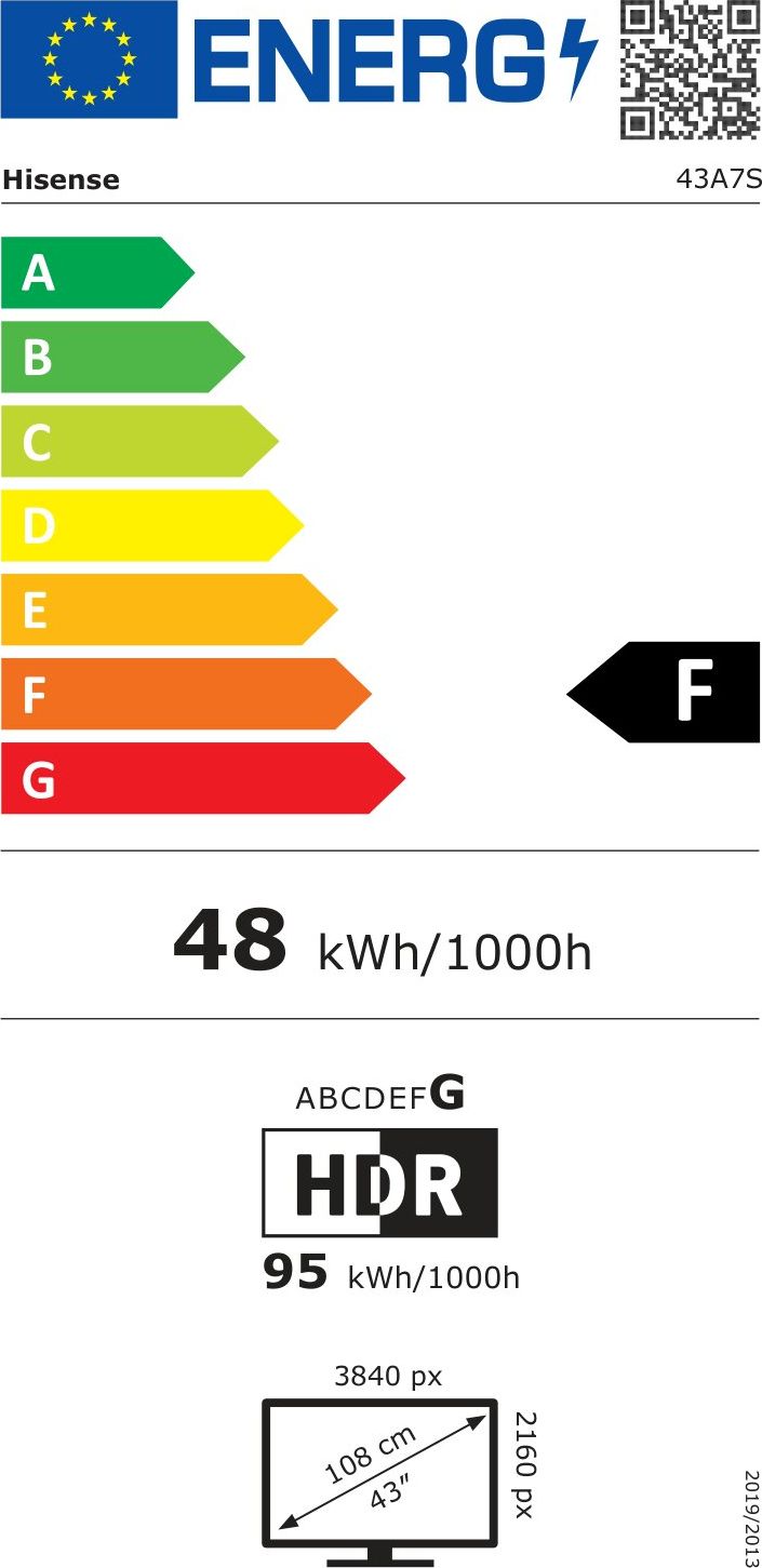 TV QLED 4K 108 cm HISENSE  - 43A7S