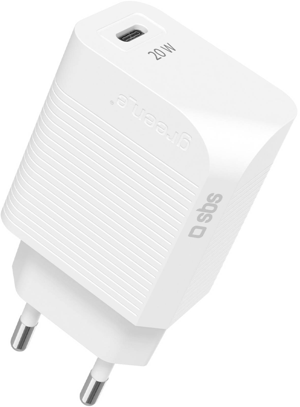 Chargeur secteur SBS Charge rapide 20W USB-C Universel Blanc - CHARG-PD20W-USBC