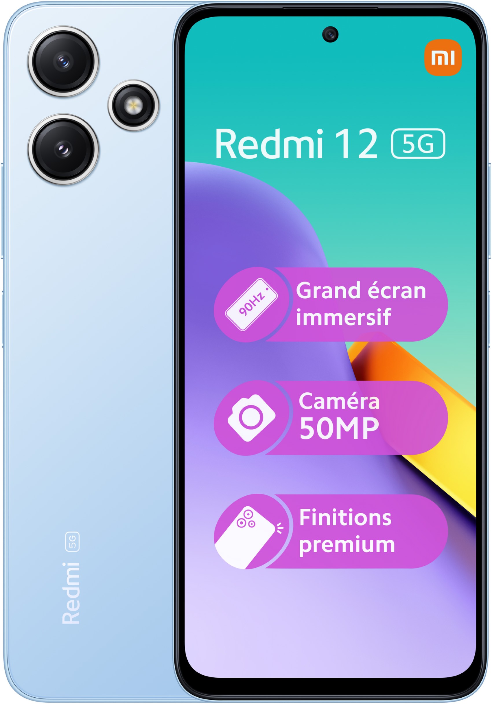 XIAOMI Smartphone Redmi 12 5G 128Go Bleu - REDMI12-5G-128GO-BL