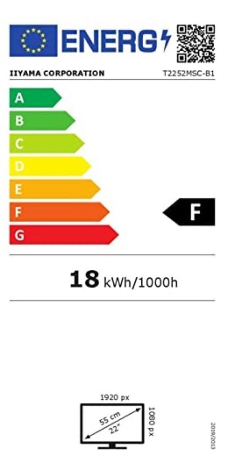 IIYAMA Ecran 22 pouces Full HD T2252MSC-B1