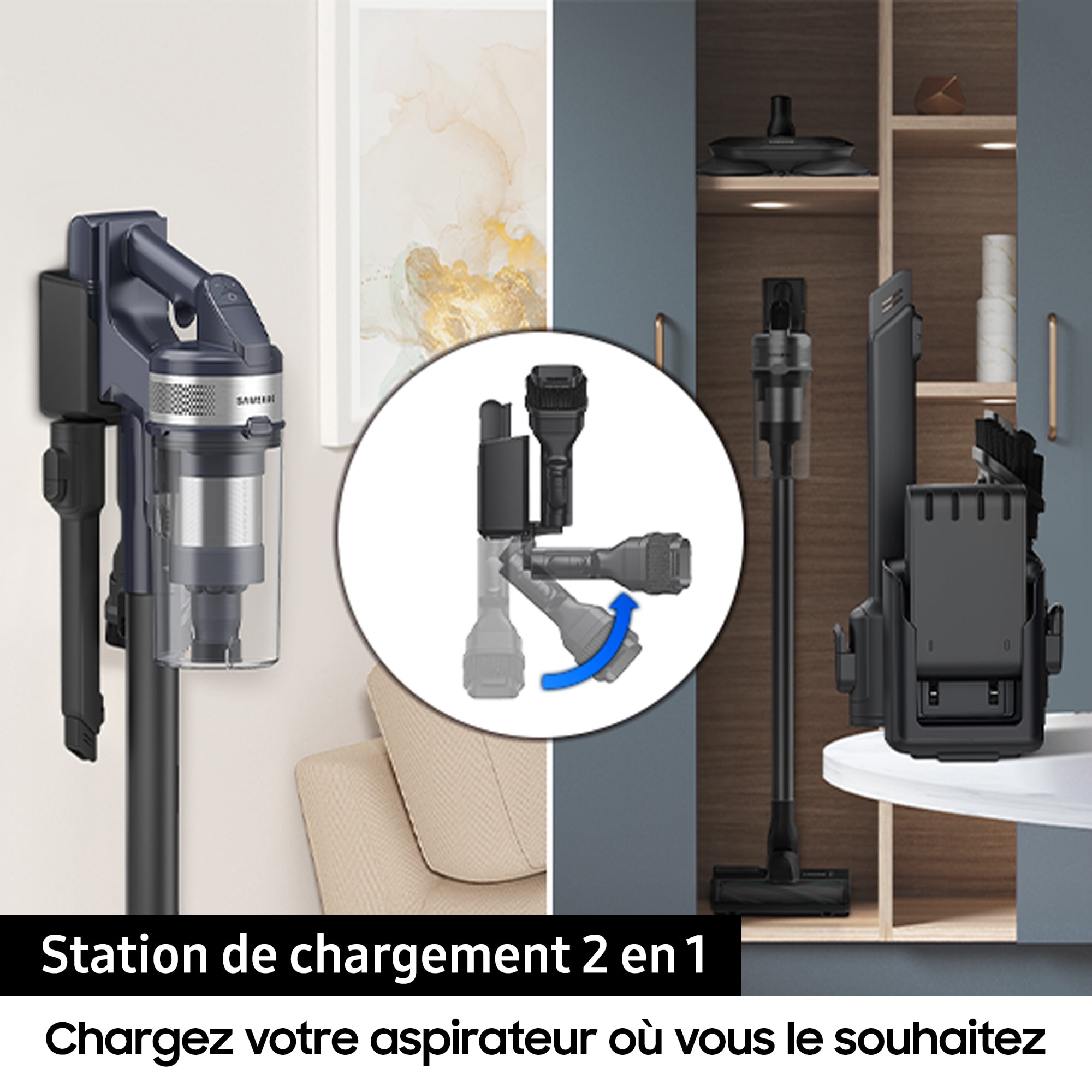 Aspirateur balai SAMSUNG JET 75 Multi, 550W, Noir - JET75EMULTI Aspirateur balai SAMSUNG JET 75 Multi, 550W, Noir - JET75EMULTI