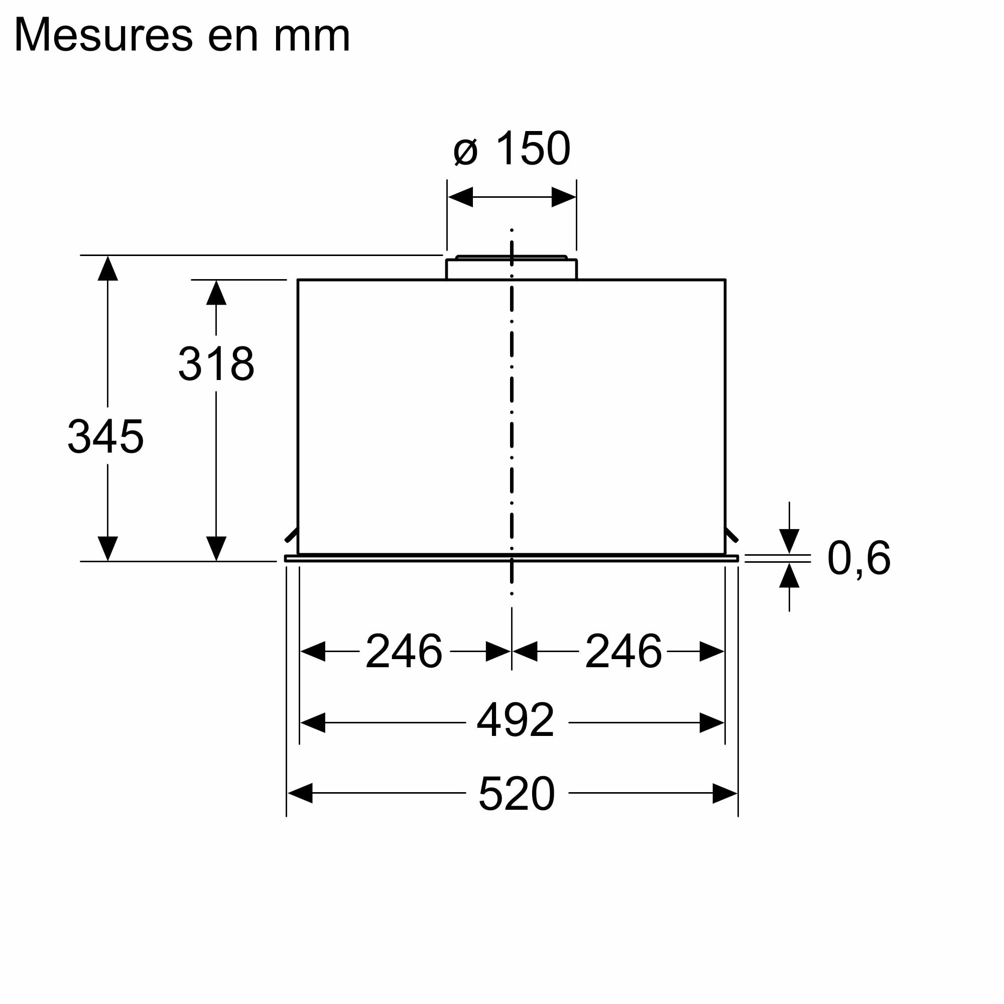Groupe filtrant NEFF , 4 vitesses, 66dB, 52cm, Noir - D54NAC1S0B