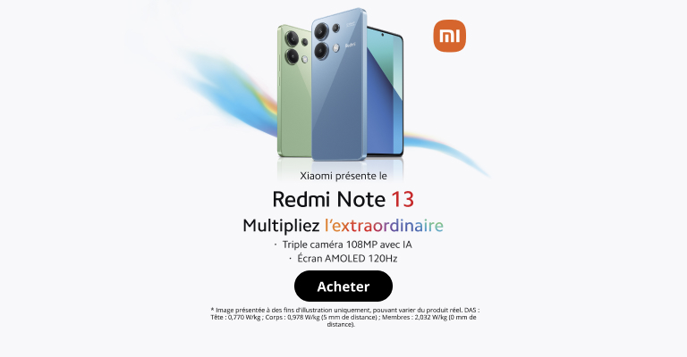 Découvrez le nouveau Xiaomi Redmi Note 13