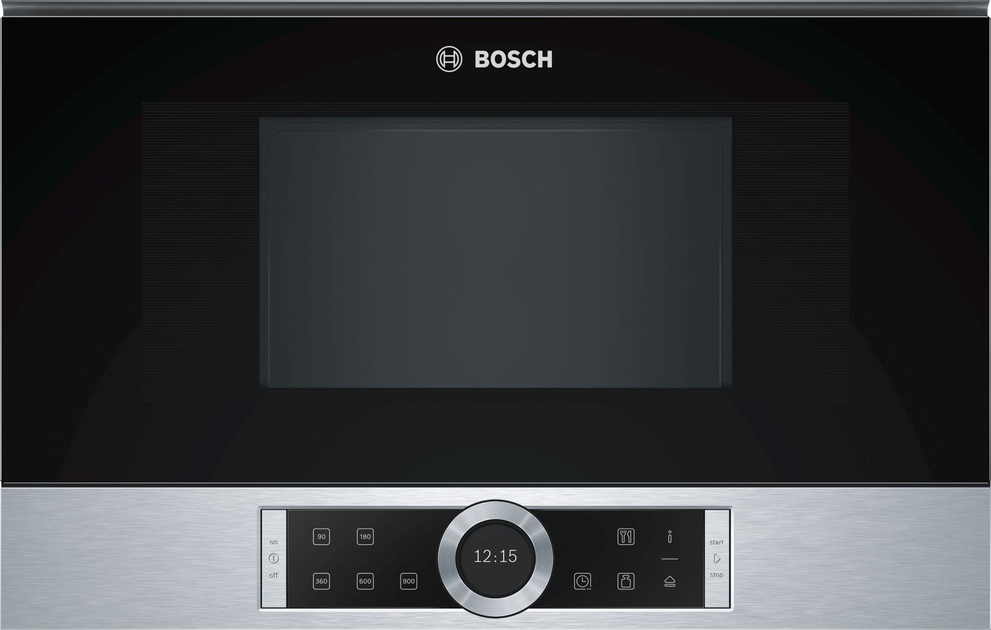 BOSCH Micro ondes Encastrable Serie 8 900W 21L Inox - BFL634GS1