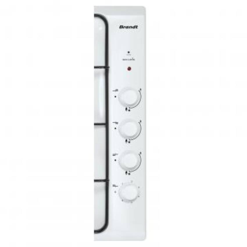 Plaque mixte BRANDT 4 foyers dont 1 électrique 60cm Inox - BPE6411WM
