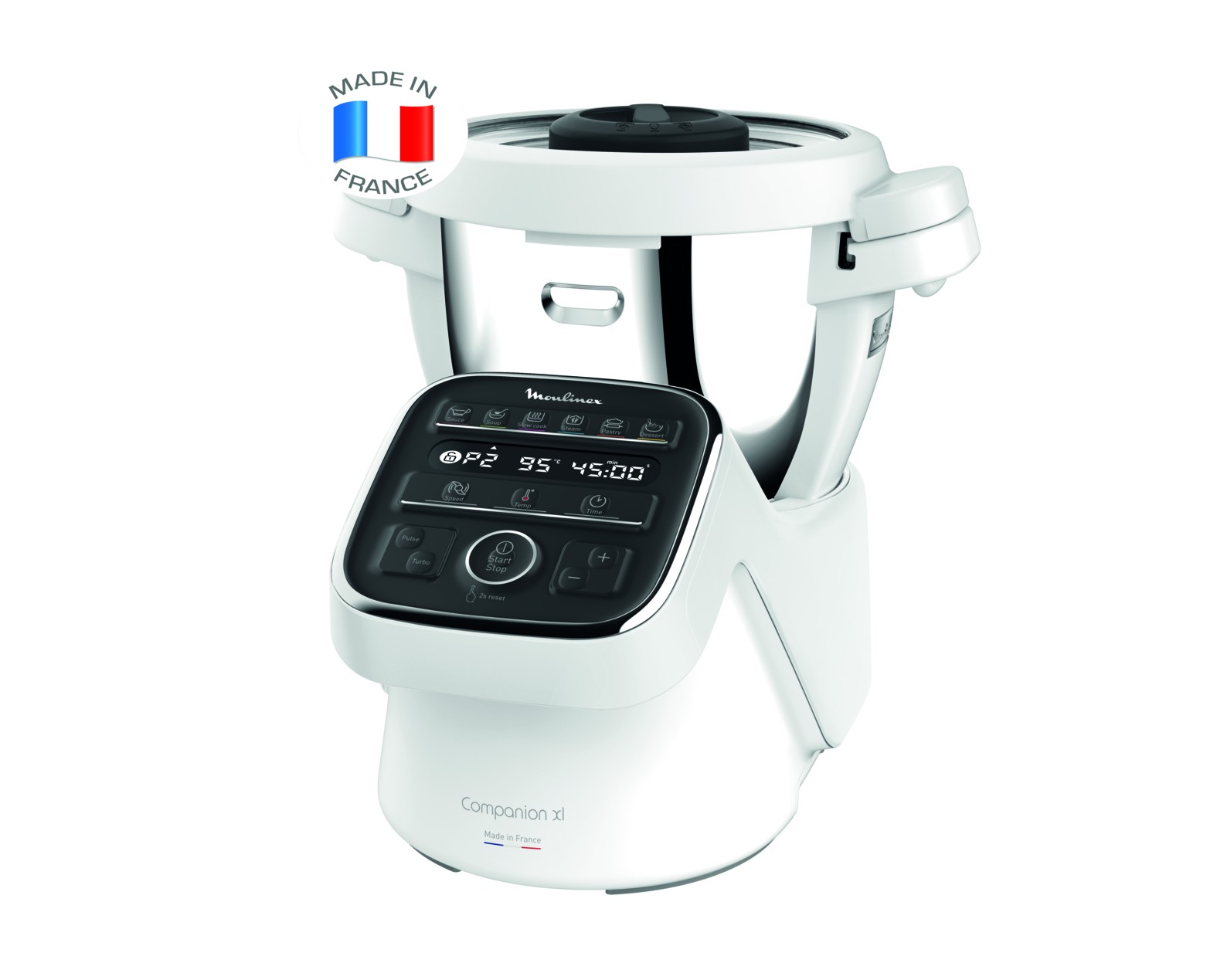 Robot cuiseur MOULINEX COMPANION XL 1550W Blanc Gris - HF80CB10