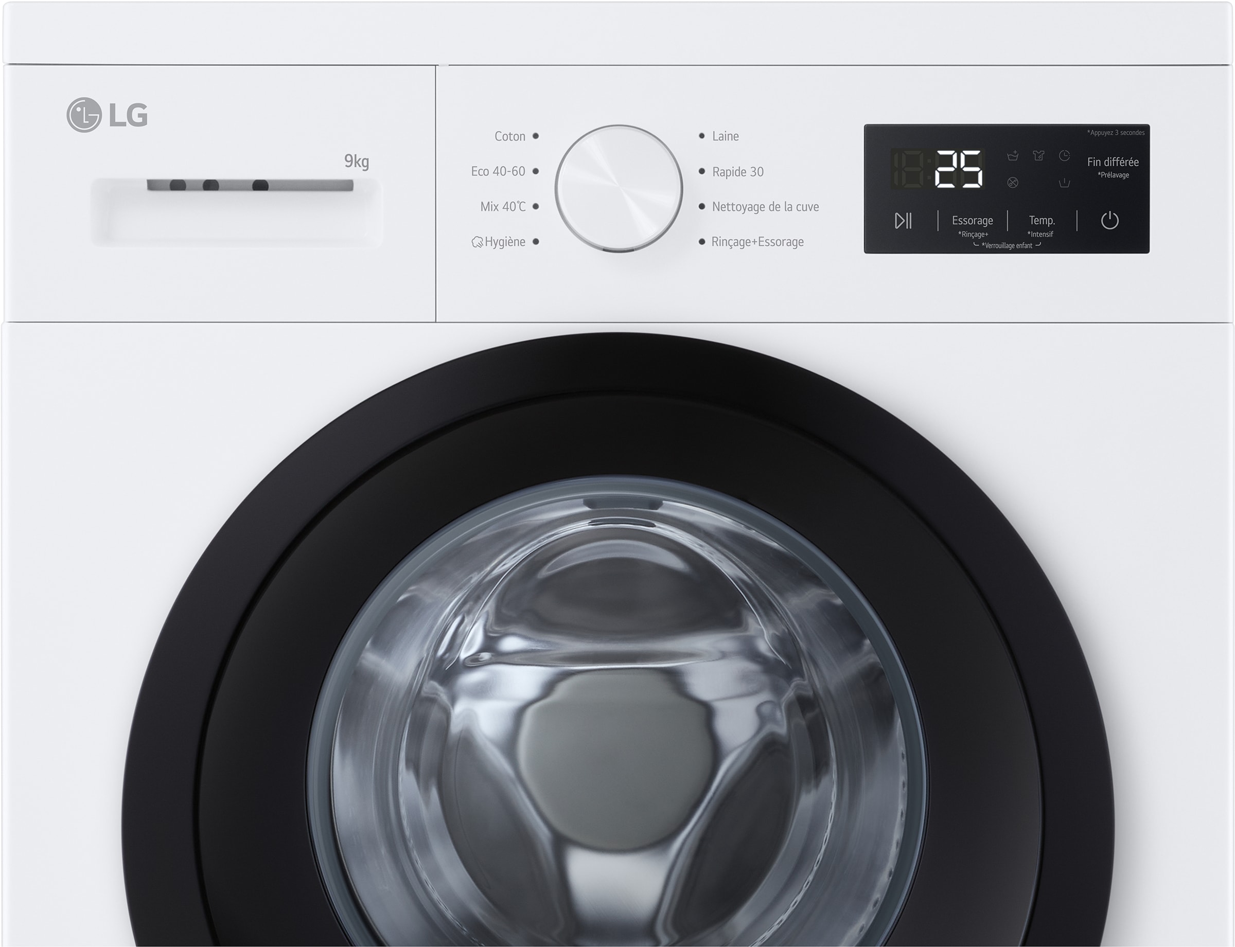 Lave linge Frontal LG 9kg 1400trs/min Blanc - F94N15WHS