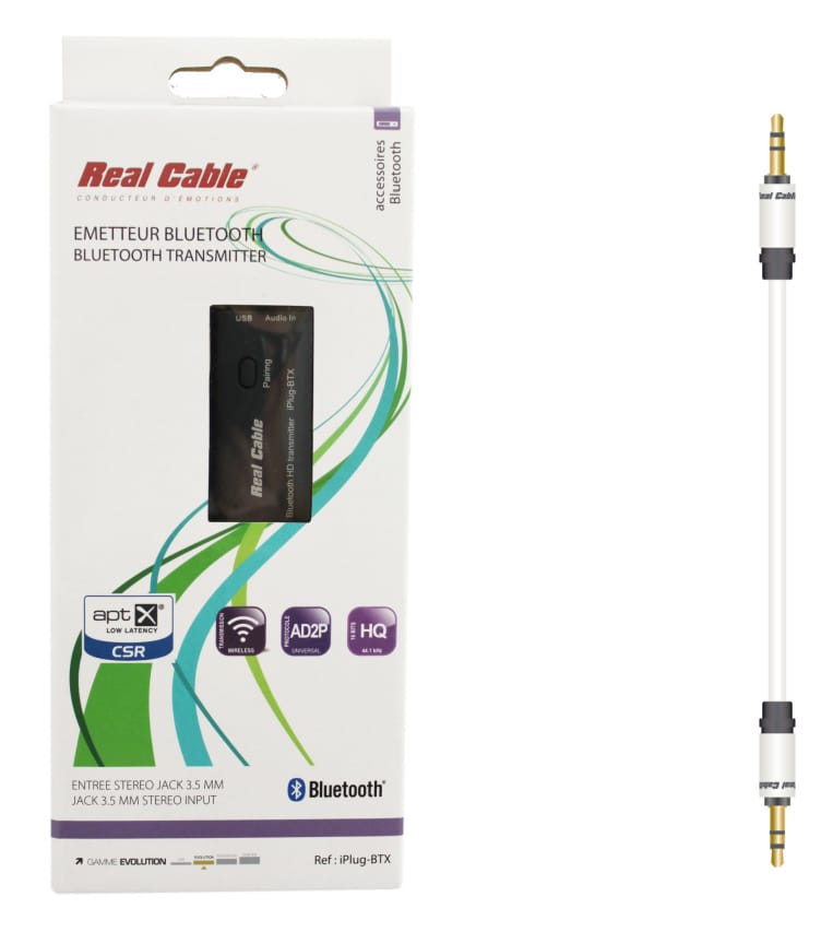 REAL CABLE Transmetteur audio sans fil IPLUGBTX