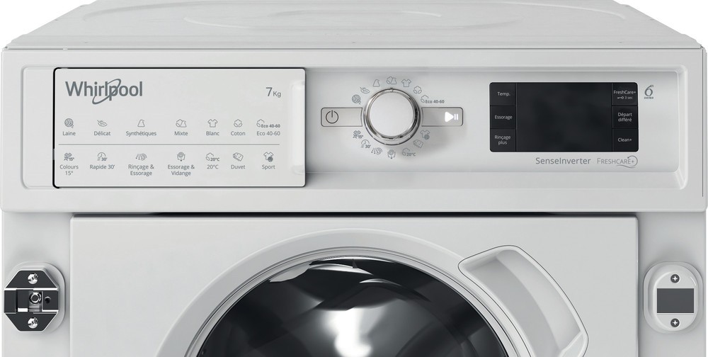 Lave linge encastrable WHIRLPOOL 6ème sens, 1400trs/mn, 7kg - BIWMWG71483FRN Lave linge encastrable WHIRLPOOL 6ème sens, 1400trs/mn, 7kg - BIWMWG71483FRN