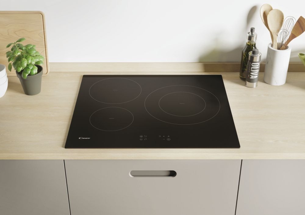 Plaque induction CANDY 3 foyers 60 cm Noir - CI633C/M1