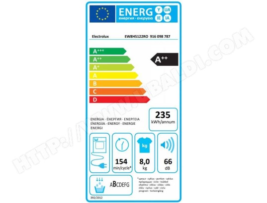 ELECTROLUX Sèche-linge Pompe à chaleur PerfectCare 800 8 kg ELECTROLUX Sèche-linge Pompe à chaleur PerfectCare 800 8 kg