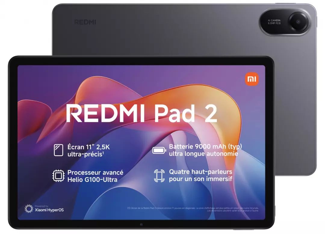 Tablette tactile XIAOMI Redmi Pad 2 11" Wi-Fi 256Go Gris REDMIPAD28256G