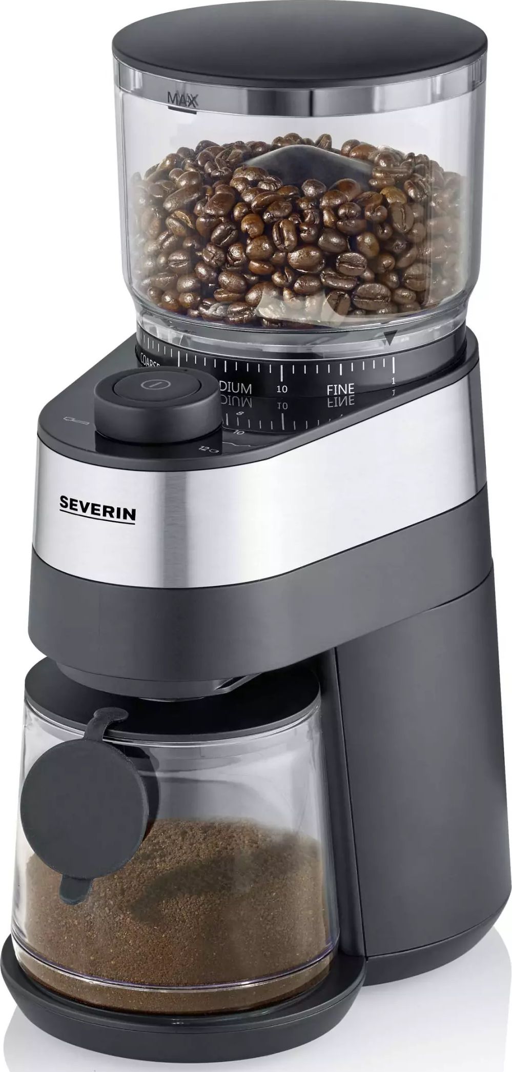 Moulin à café SEVERIN Broyeur disques 140W 240g Noir et inox KM3880