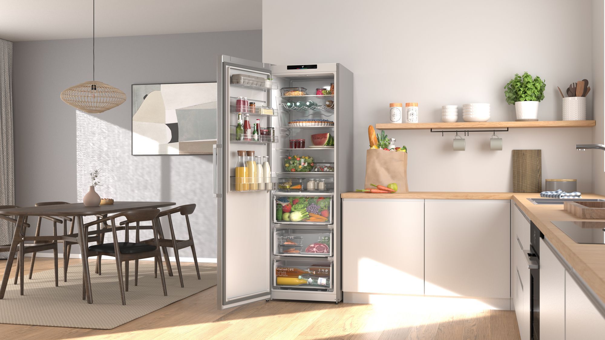 Réfrigérateur 1 porte SIEMENS 402L No Frost Inox - KSN36VLDG