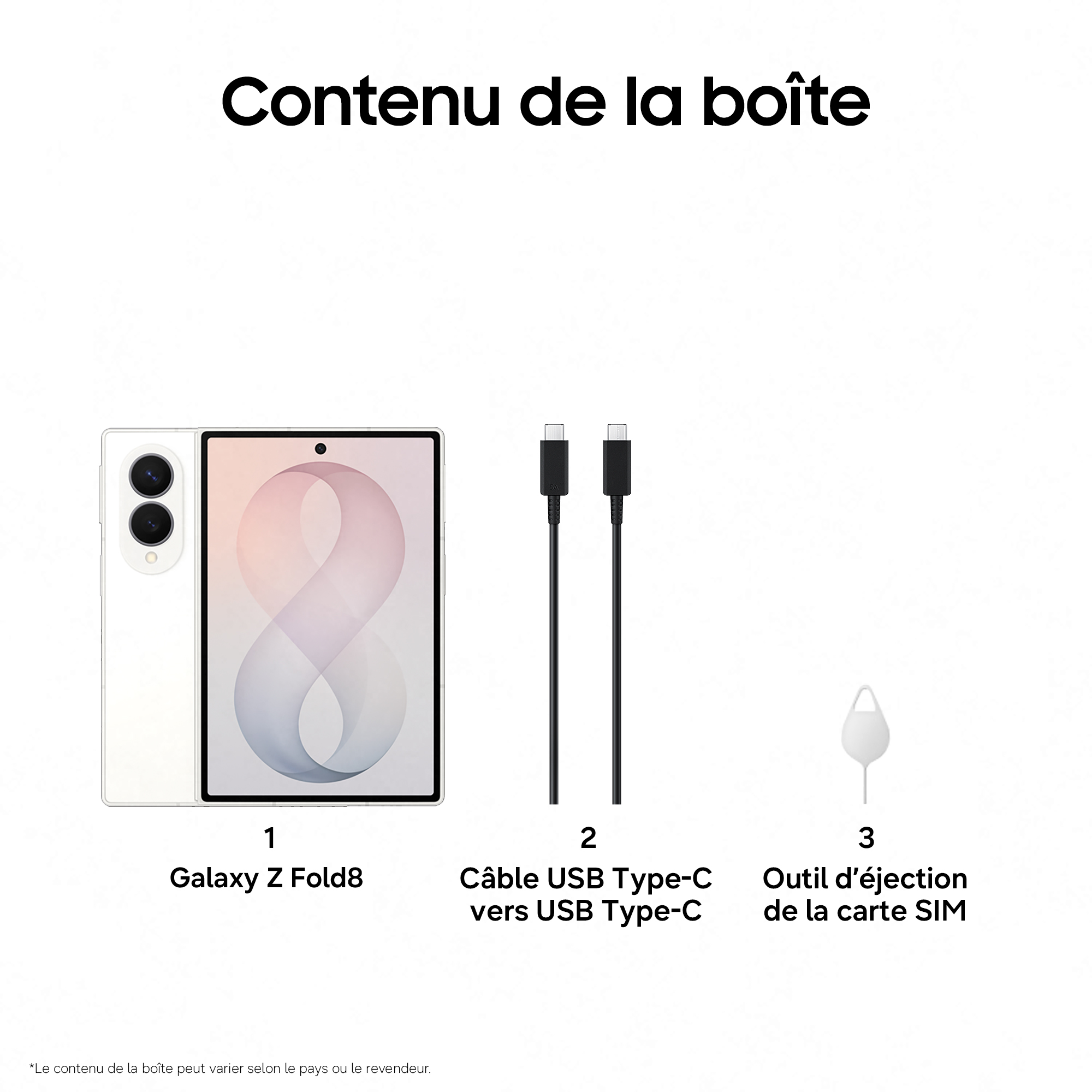 Samsung Galaxy Z Fold 8 512Go Blanc SAMSUNG  - SM-F971BZWCEUB