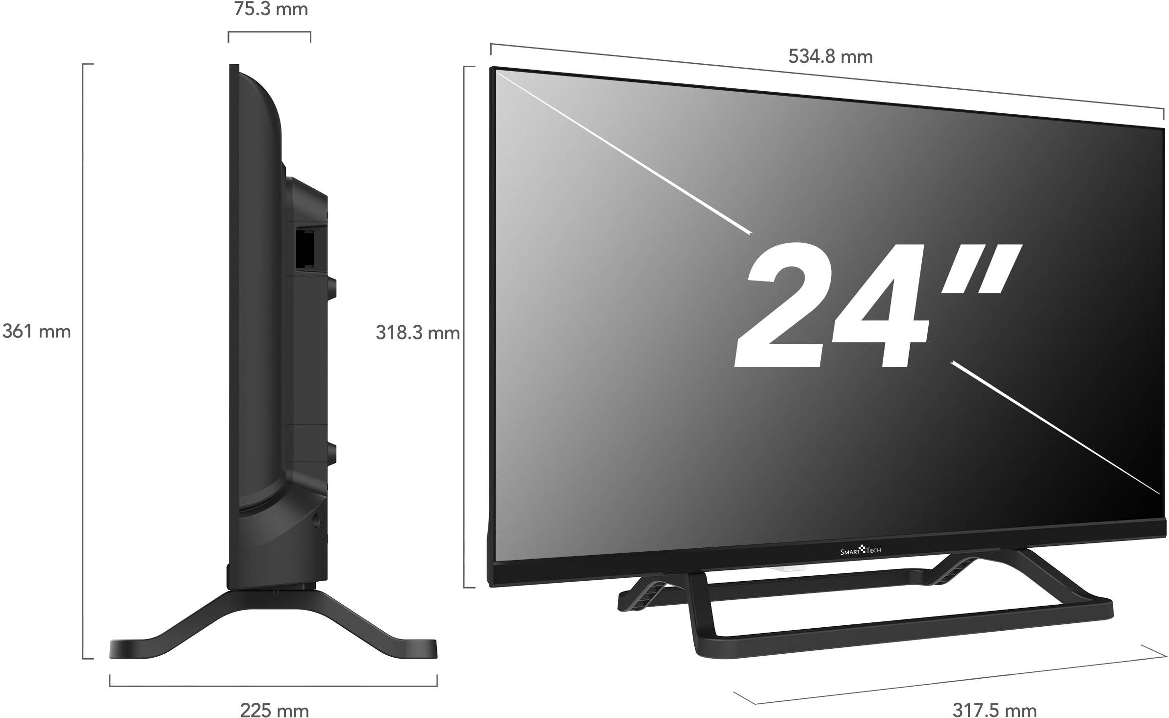 TV LCD 66 cm SMART TECH , 24" - 24HN01V3CA