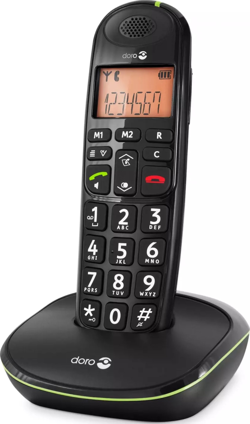 Téléphone sans fil DORO 20 contacts Noir - PHONEEASY100WNOIR