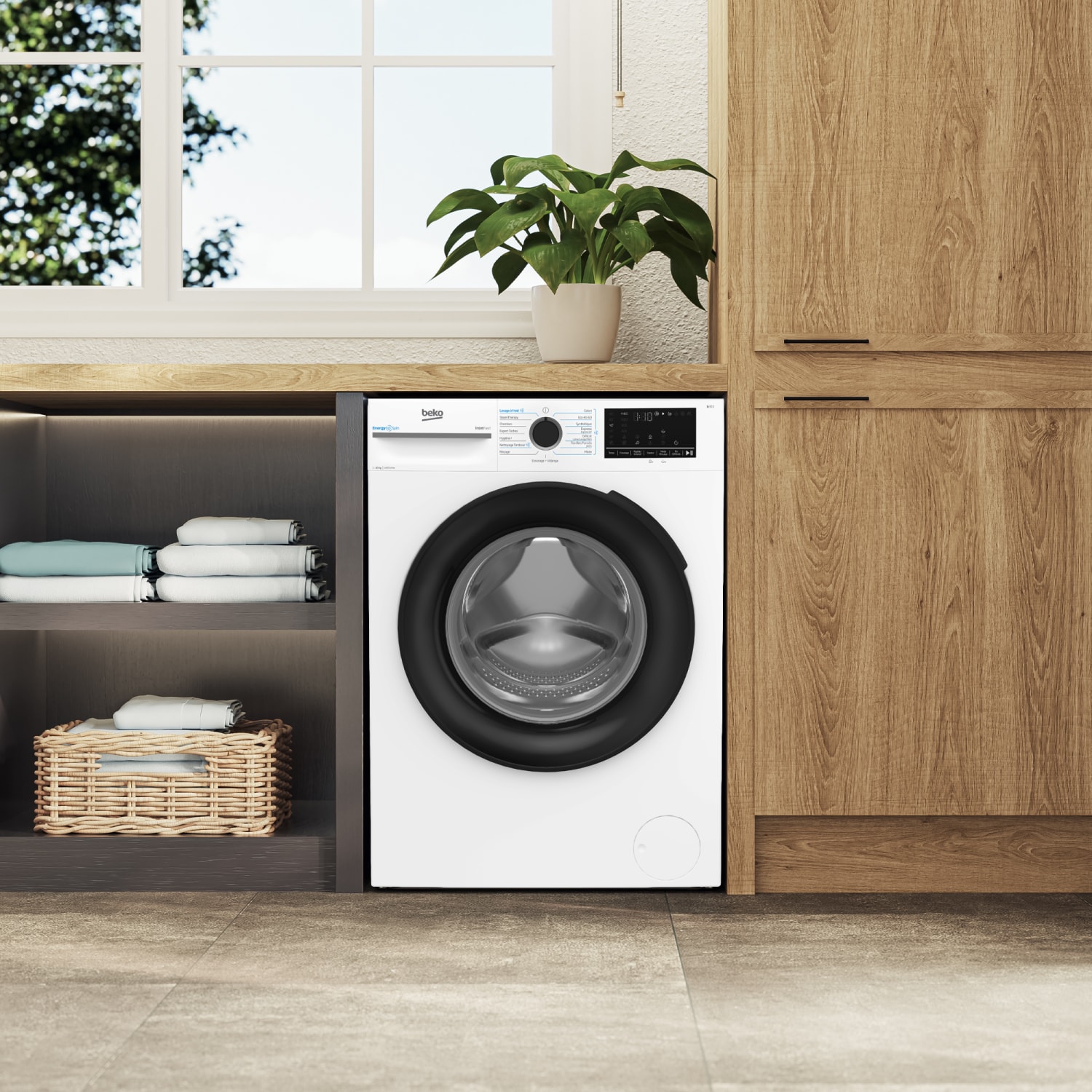 Lave linge Frontal BEKO SteamTherapy 1400 tours/minute 10Kg Blanc - BM3WFU410411B