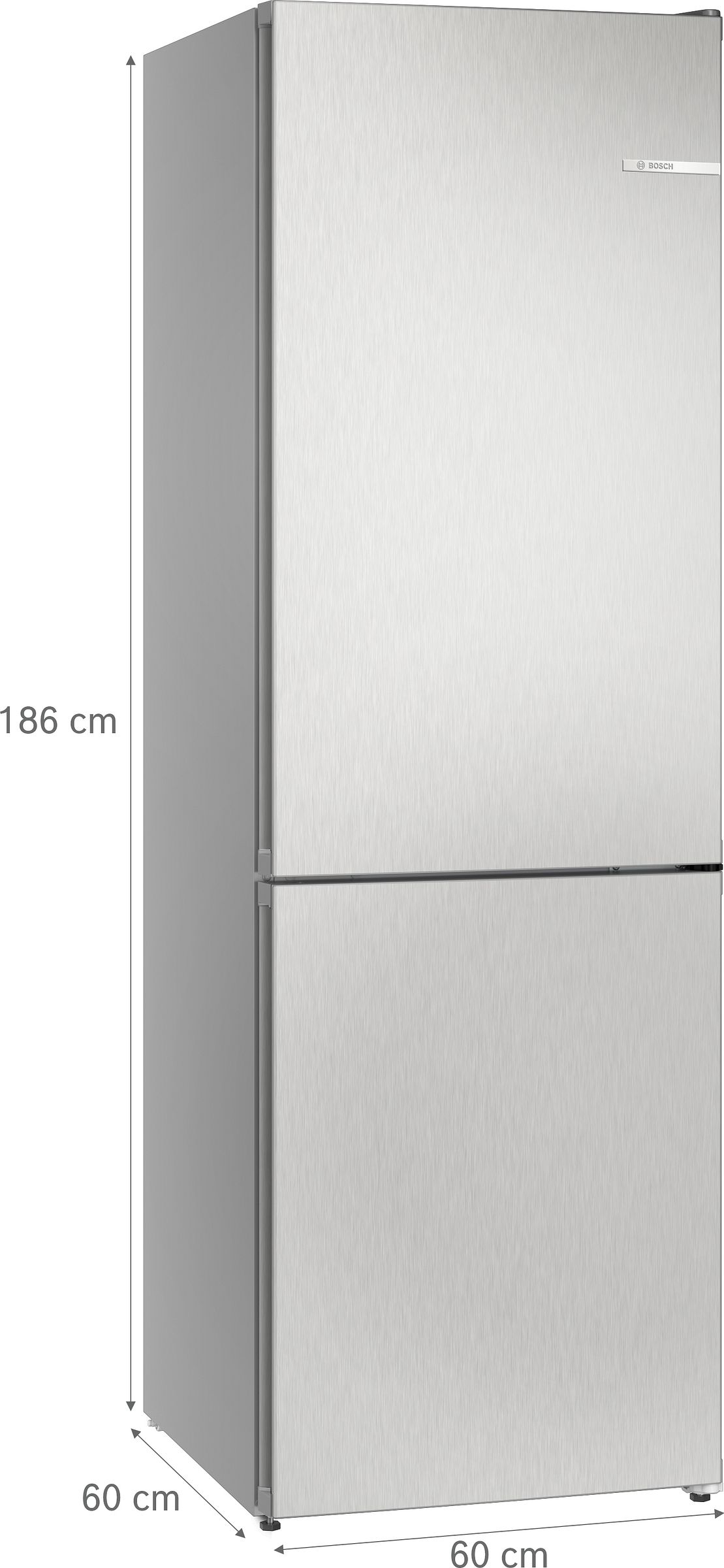 Réfrigérateur congélateur bas BOSCH 321L No Frost Inox - KGN362LAF