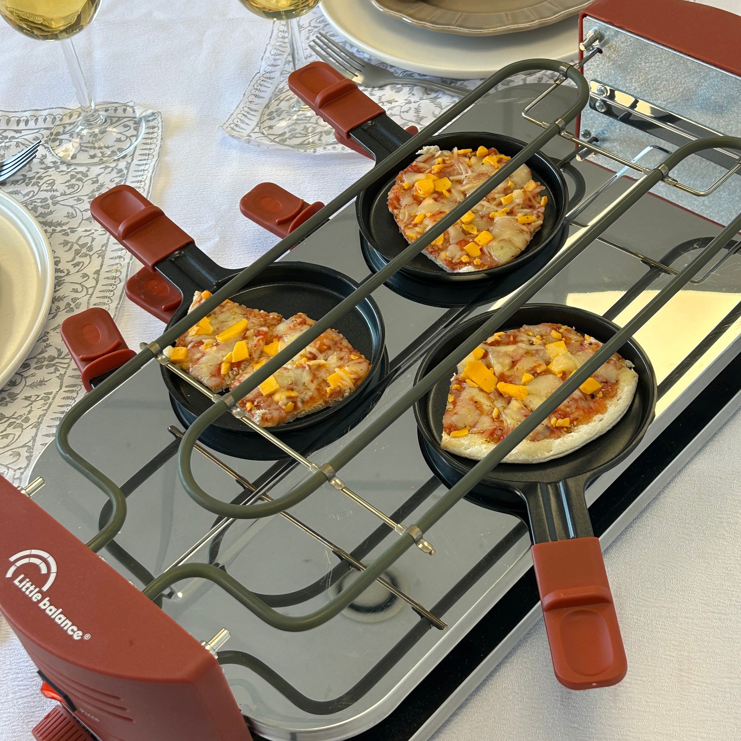 Raclette Multifonction LITTLE BALANCE 8 personnes 1500W Piment - 8952