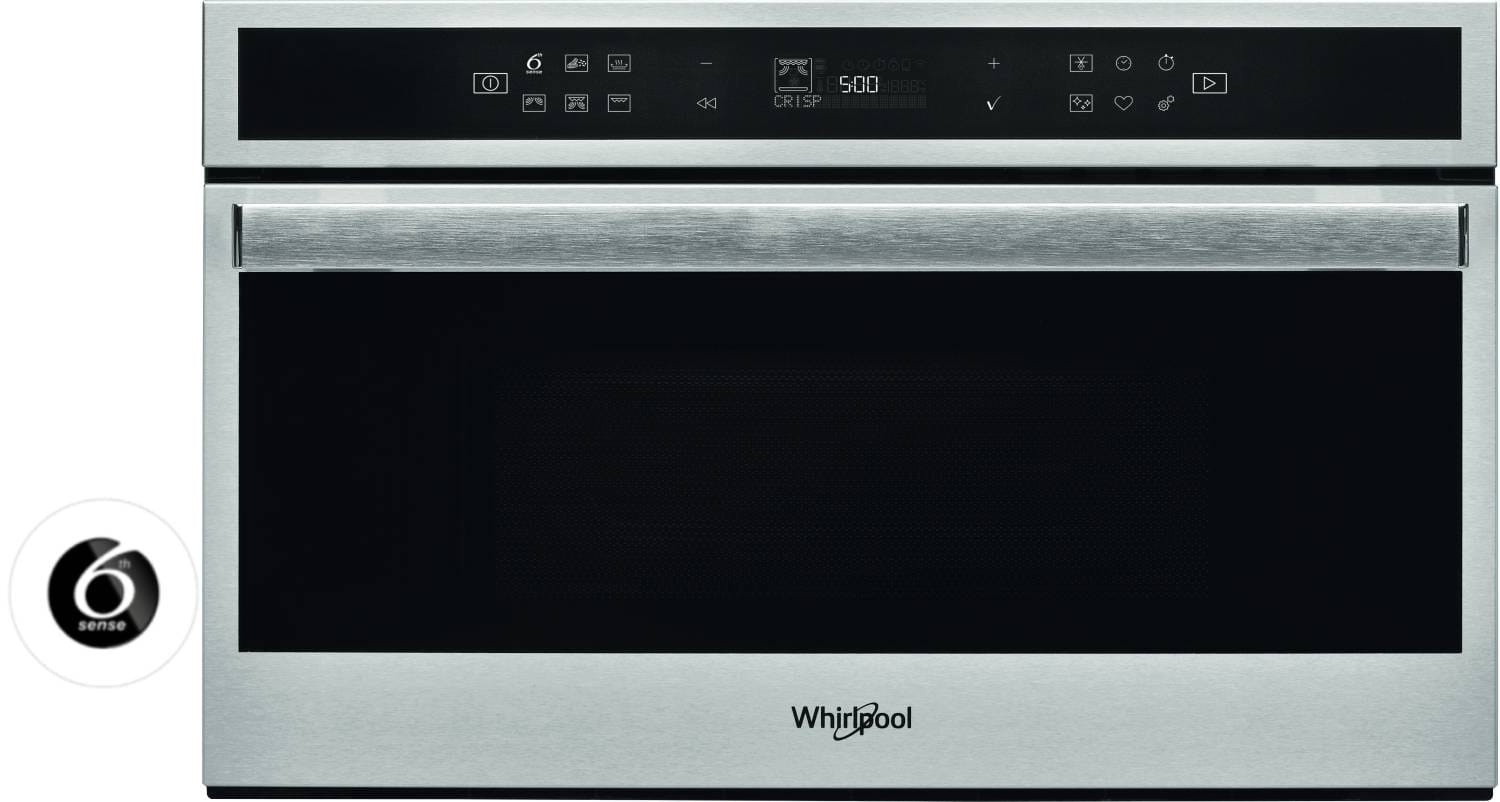 Micro ondes Grill Encastrable WHIRLPOOL Crisp 1000W 31L Noir et Inox - W6MD440
