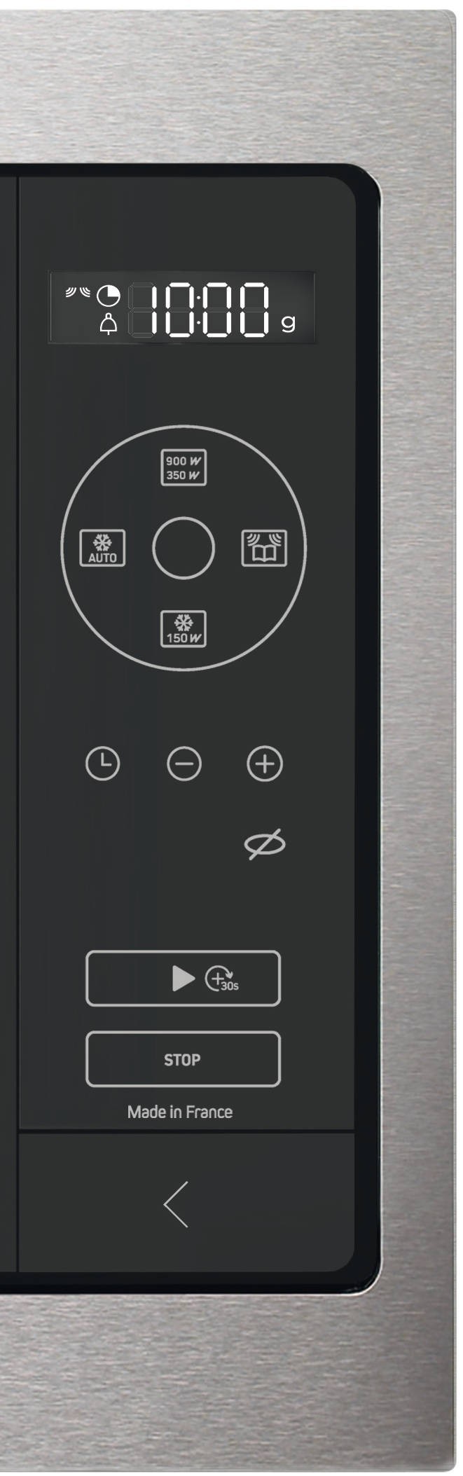 BRANDT Micro ondes Encastrable Quattro System 900W 26L Inox et Noir