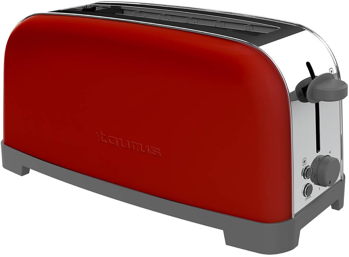 TAURUS Grille pain Toaster Vintage Single Red 850W Rouge  VINTAGESINGLERED850W