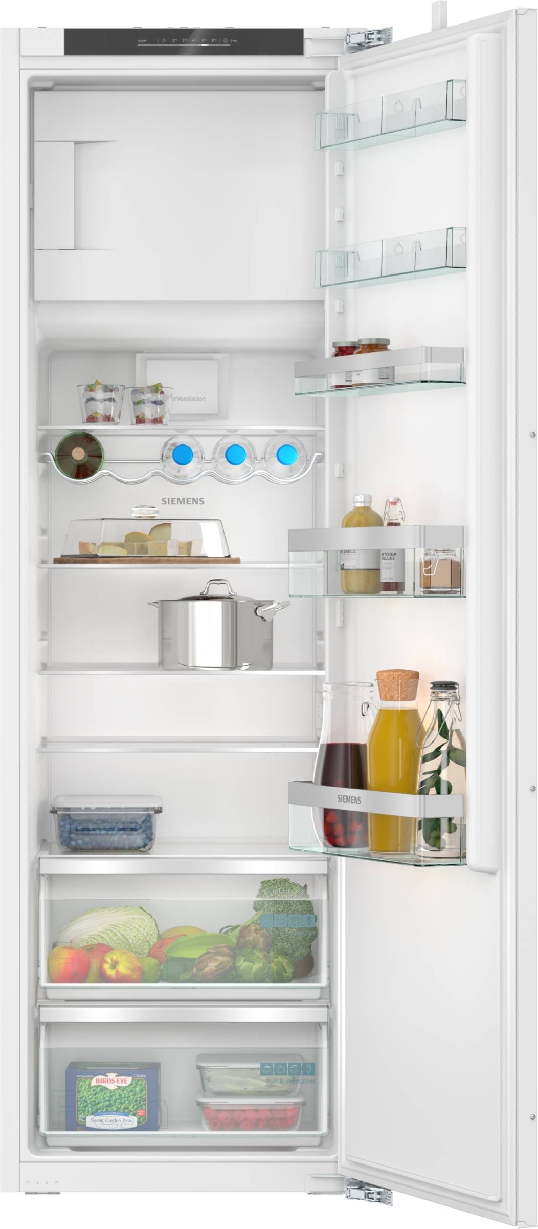 Réfrigérateur encastrable 1 porte SIEMENS 280L Froid brassé Blanc KI82LVFE0