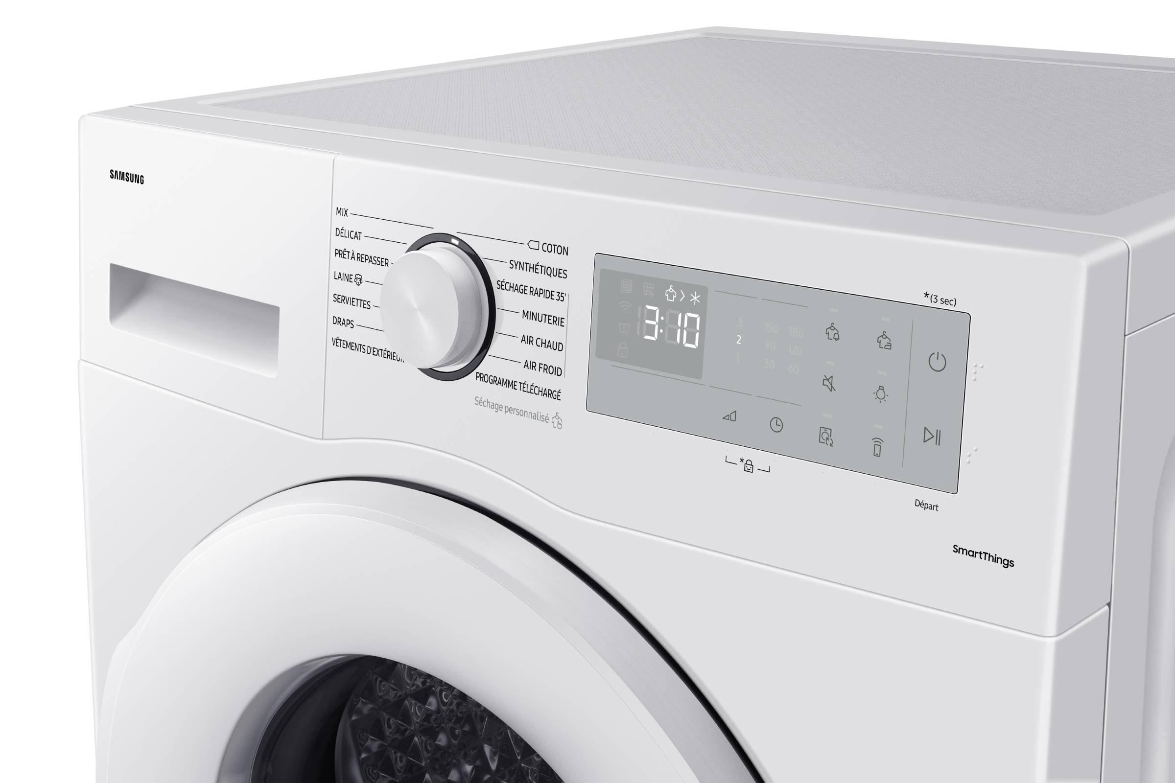 Sèche-linge pompe à chaleur SAMSUNG Quick Dry SmartThings 8kg - DV80CGC0B0TH