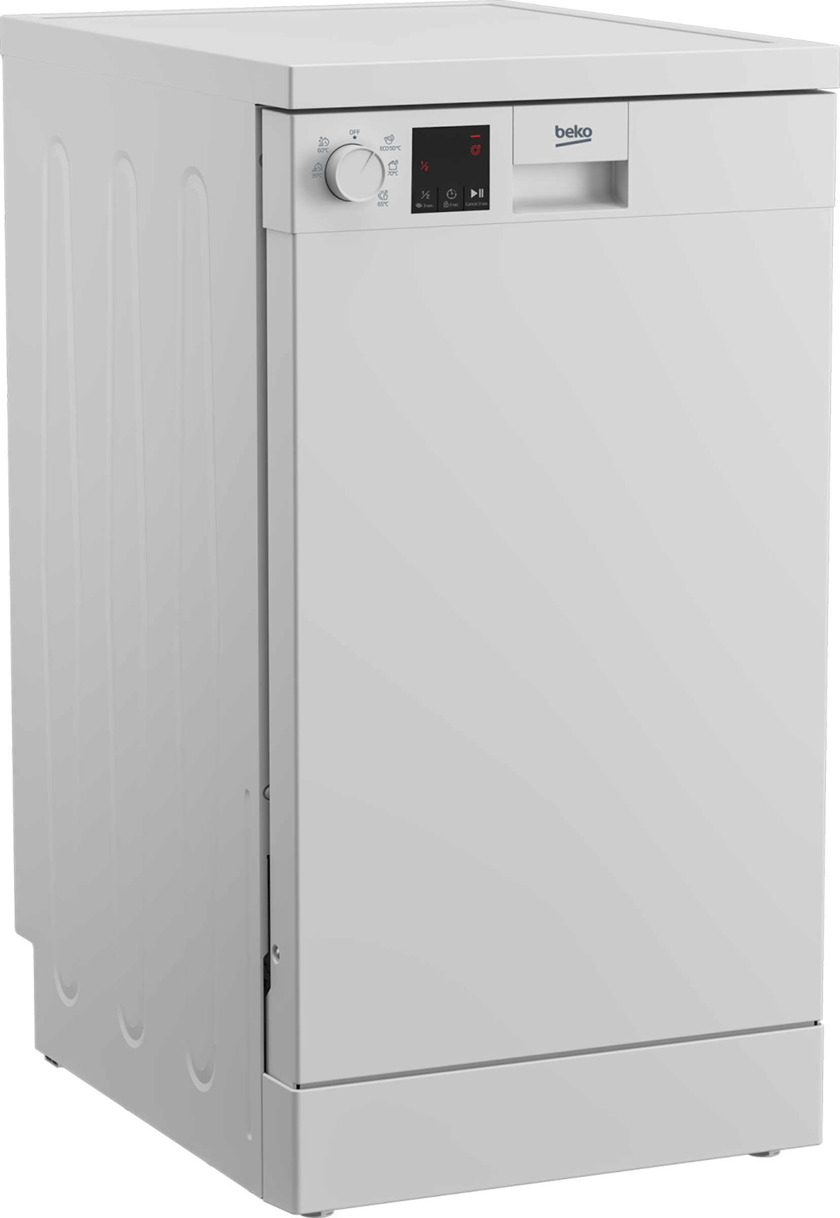Lave vaisselle 45 cm BEKO 10 couverts 49dB Blanc DVS05030W