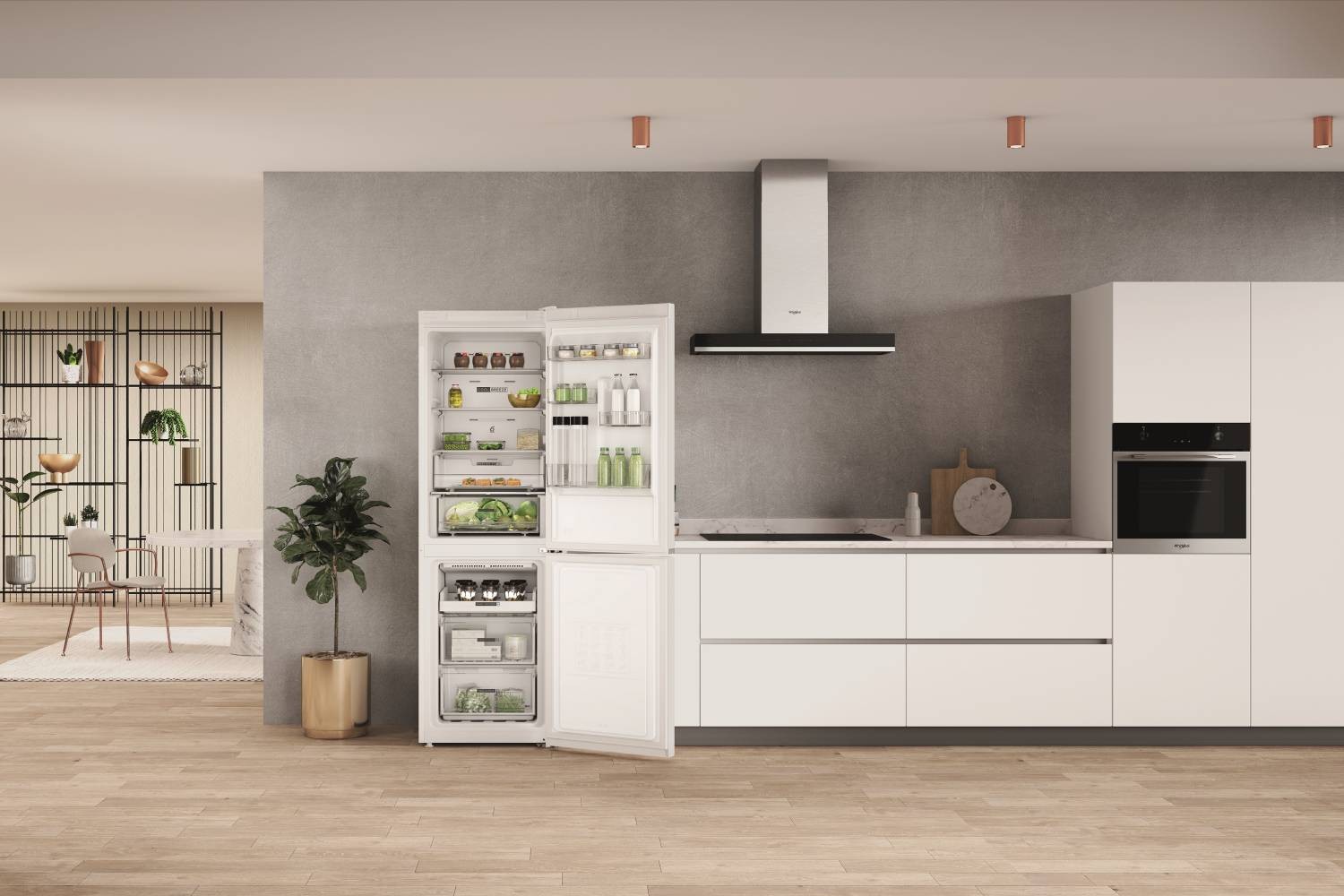 Réfrigérateur congélateur bas WHIRLPOOL 6ème sens Total No Frost 335L Blanc - W7X82OW