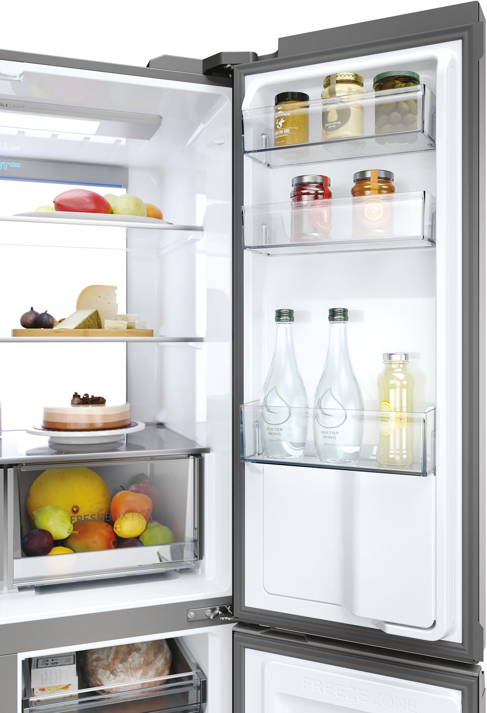 Réfrigérateur 4 portes HAIER 642L No Frost Inox - HCR79F19EHMD