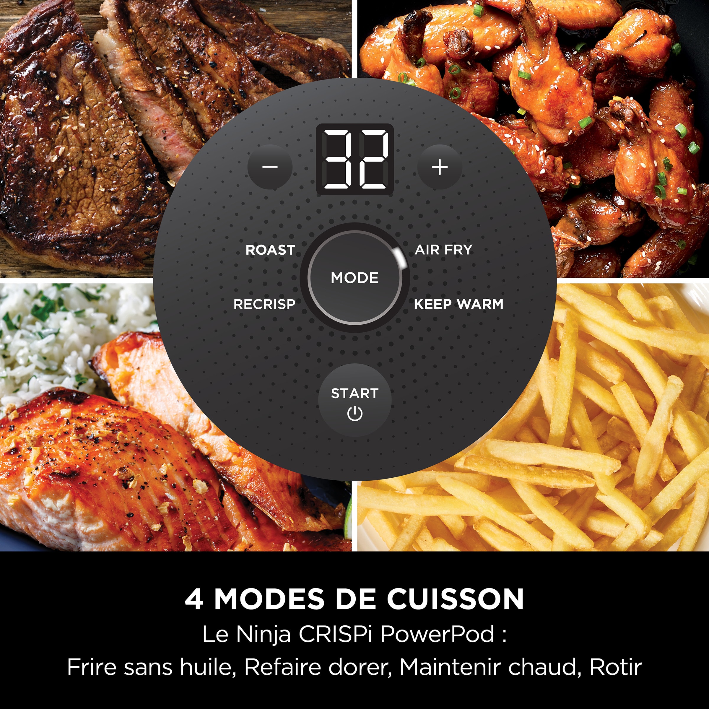 Friteuse à air chaud NINJA Fry 3.8L 1700W Design transparent - FN101EUGY