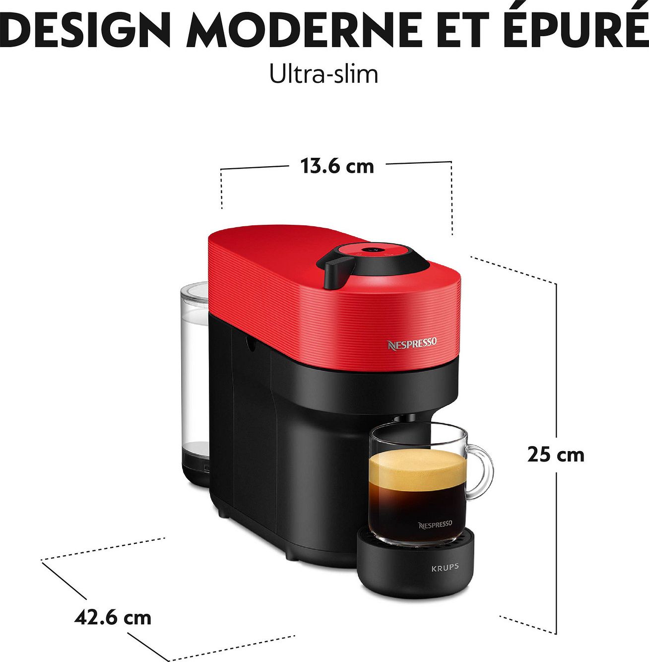 Cafetière KRUPS Vertuo Rouge - YY4888FD
