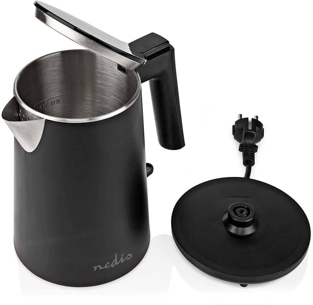 Bouilloire NEDIS 1L, 1500w, Noir - KAWK360EBK