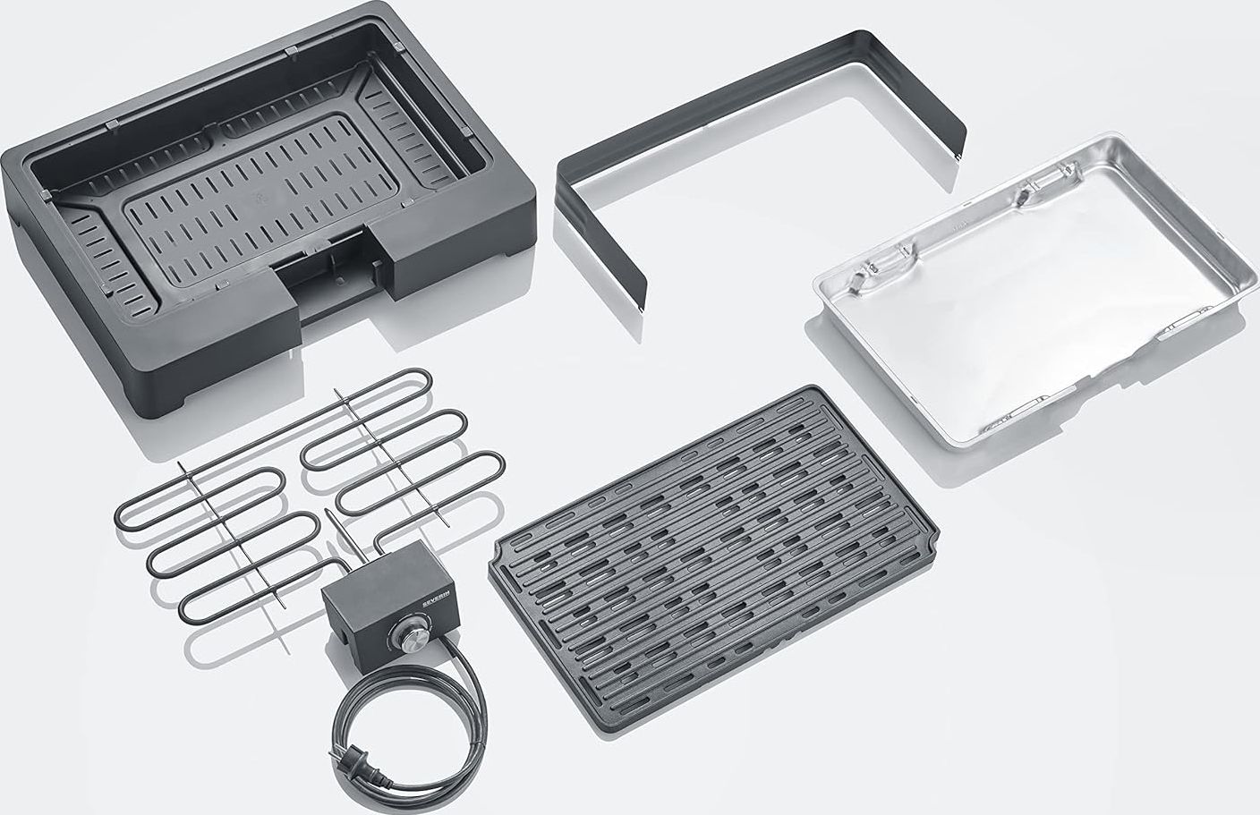 Barbecue électrique SEVERIN 44.5x26cm Fonte d'aluminium Noir - PG8568