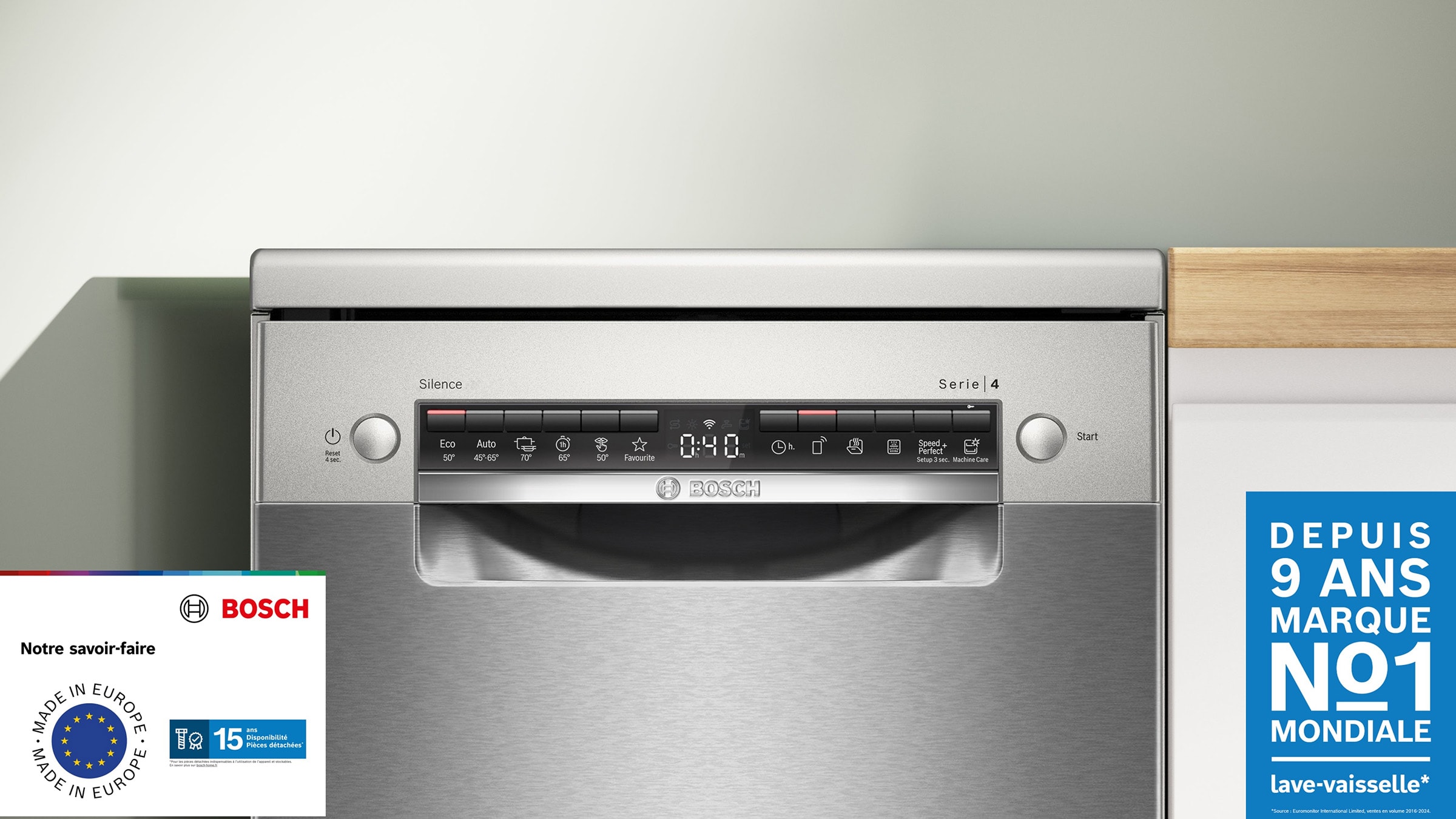 Lave vaisselle 45 cm BOSCH 10 couverts Gris - SPS4EMI61E Lave vaisselle 45 cm BOSCH 10 couverts Gris - SPS4EMI61E