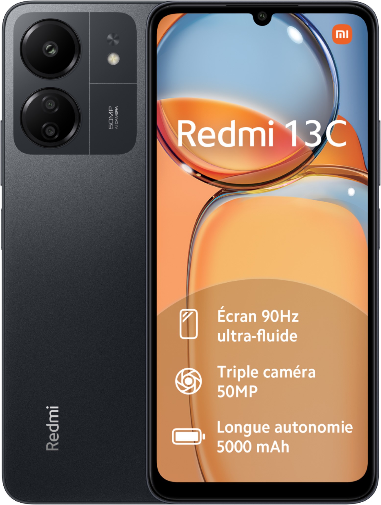 XIAOMI Smartphone Redmi 13C 128Go Noir - REDMI13C-128GO-BLACK