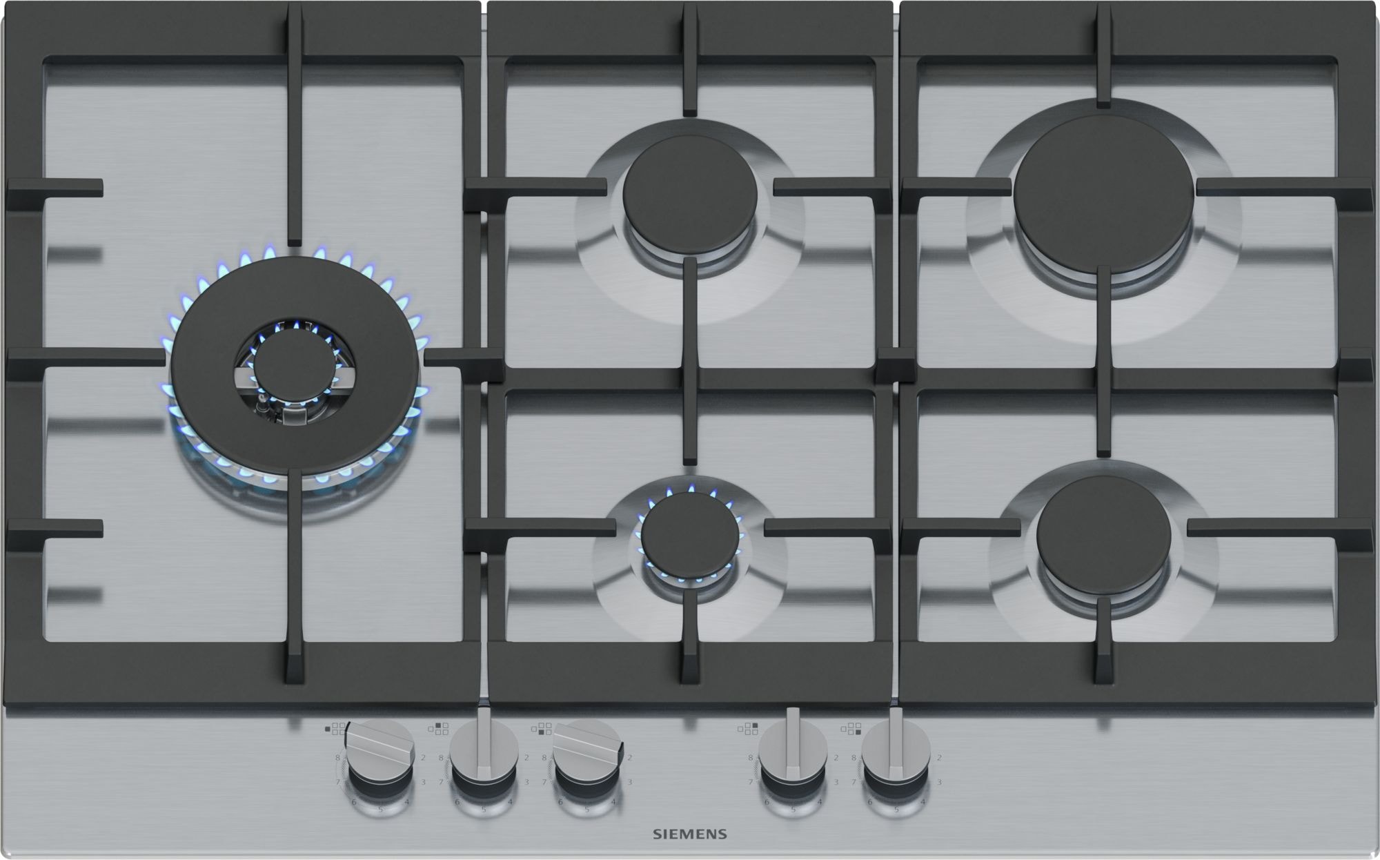 Plaque gaz SIEMENS 5 foyers 75 cm Inox EC7A5SI90