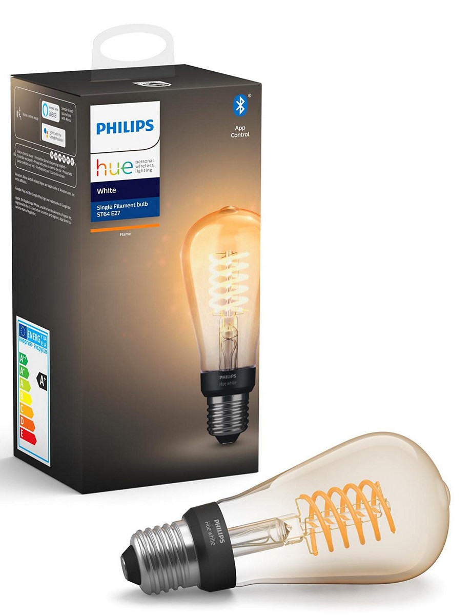 PHILIPS HUE Lumière connectée ST64 E27 Filament Edison