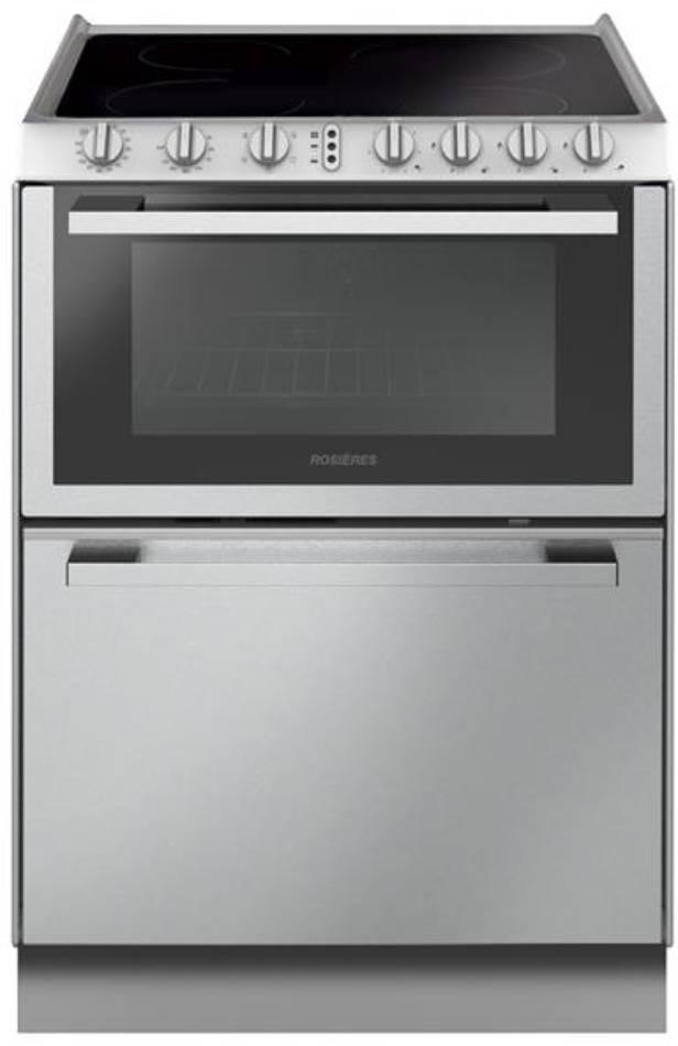 ROSIERES Combiné cuisson - lavage 4 Foyers four 38L Lave vaisselle 6 couverts Inox TRV60NOIN/1 ROSIERES Combiné cuisson - lavage 4 Foyers four 38L Lave vaisselle 6 couverts Inox TRV60NOIN/1